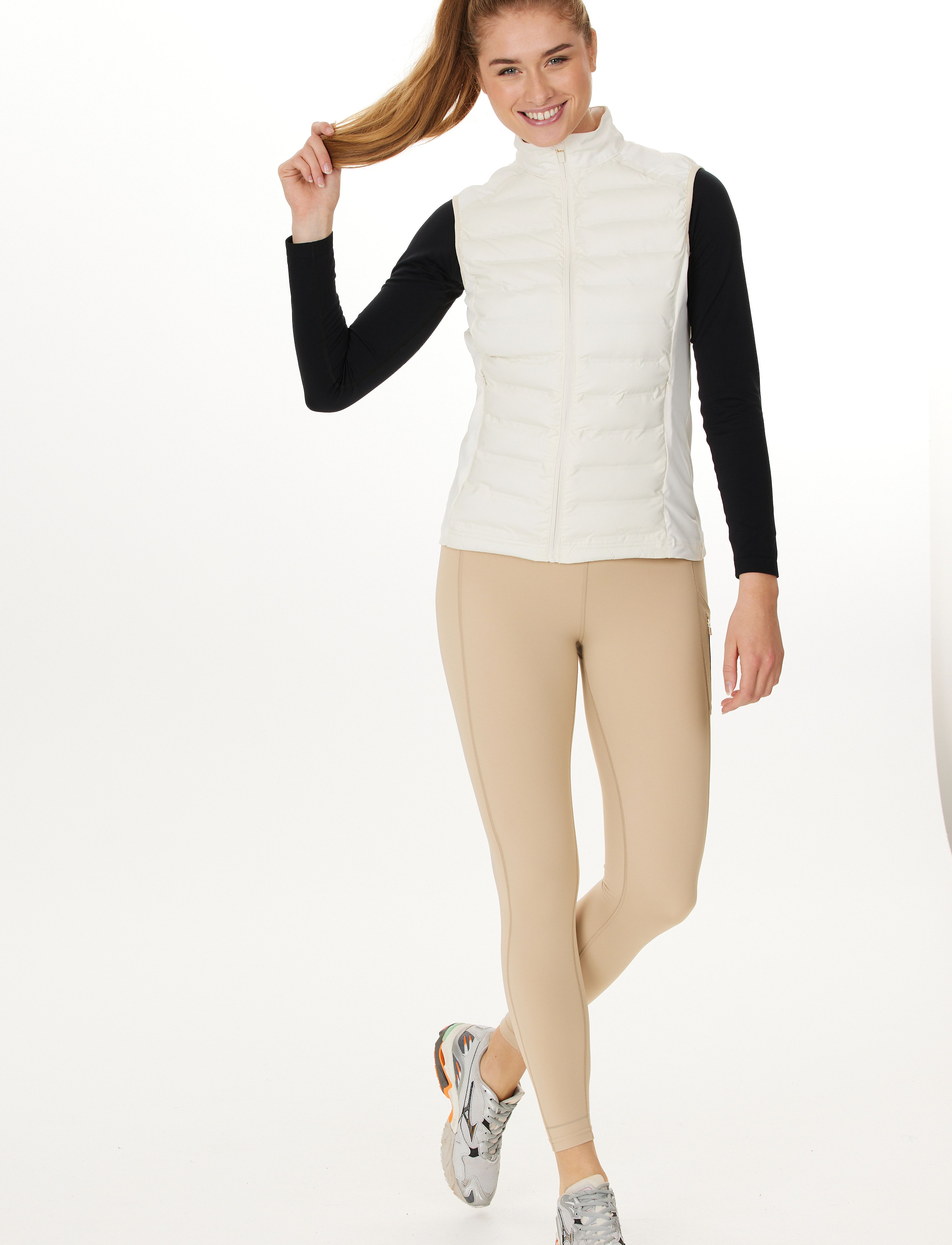 Endurance - Thadea W Pocket Tights - simply taupe - 3