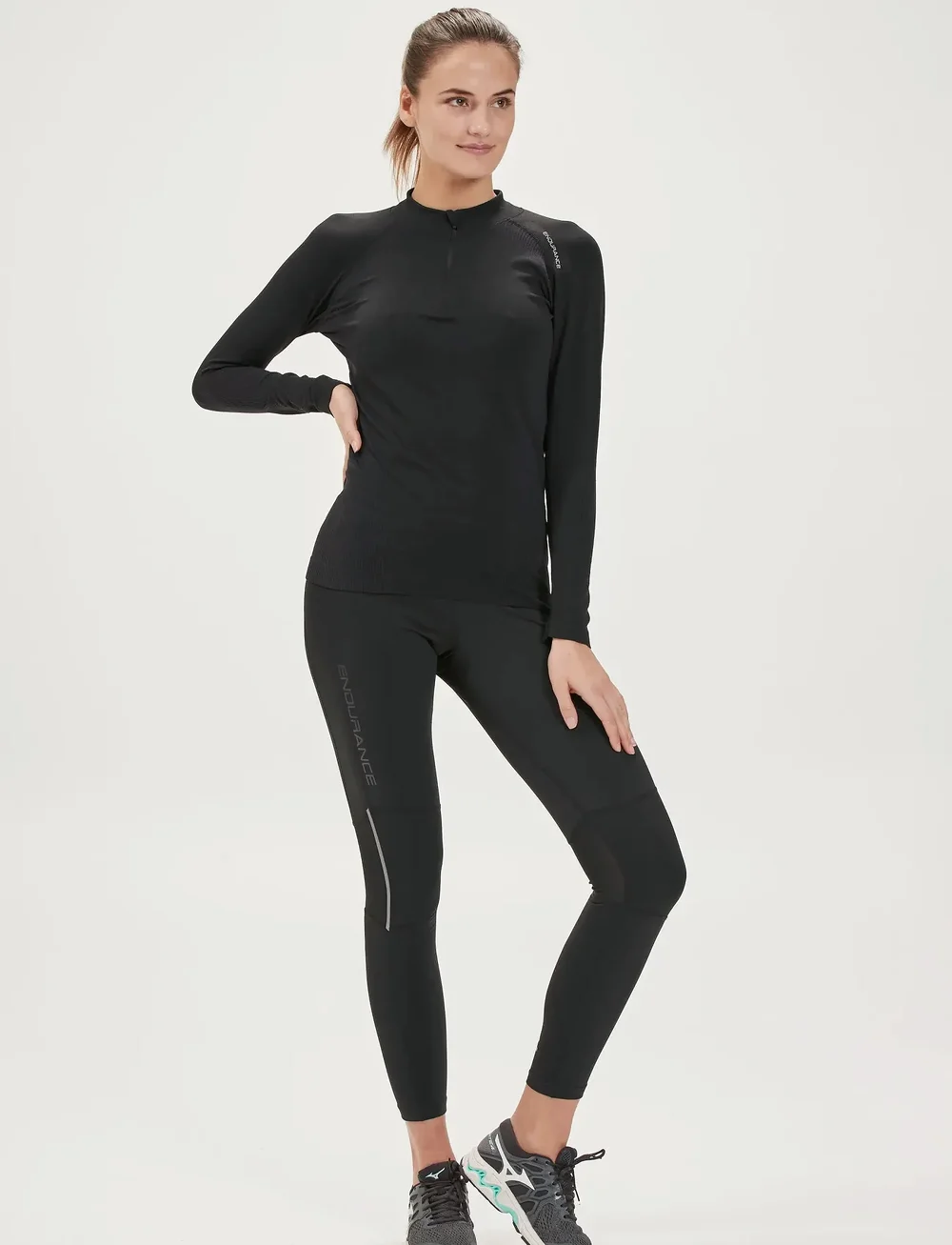 Endurance - Halen W Seamless Midlayer - fleece og mellemlag - dark grey melange - 4