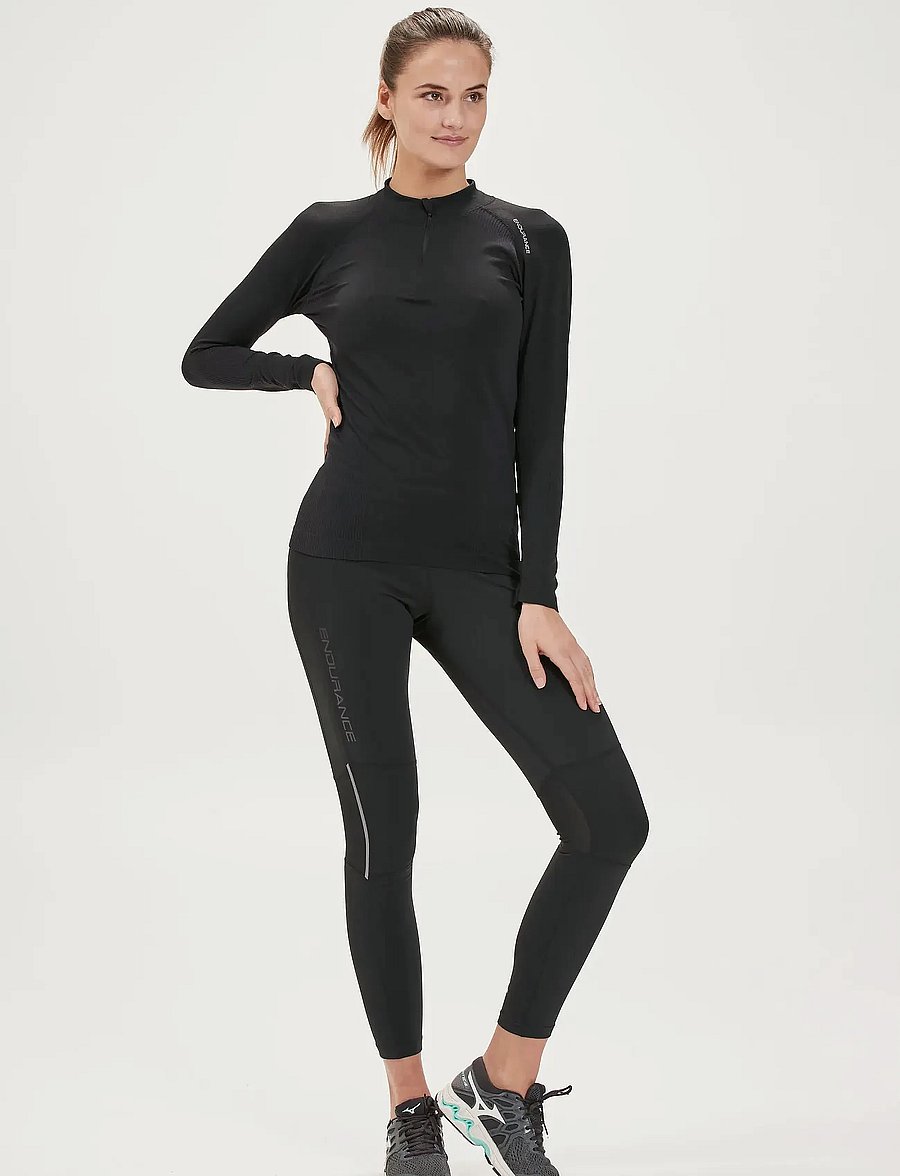 Endurance - Halen W Seamless Midlayer - oberteile - dark grey melange - 4