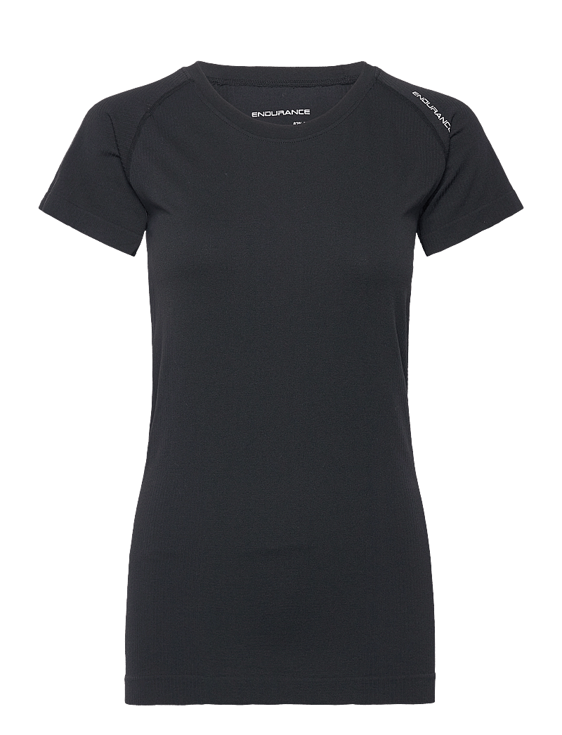 Endurance - Halen W Seamless S/S Tee - t-shirts - dark grey melange - 1