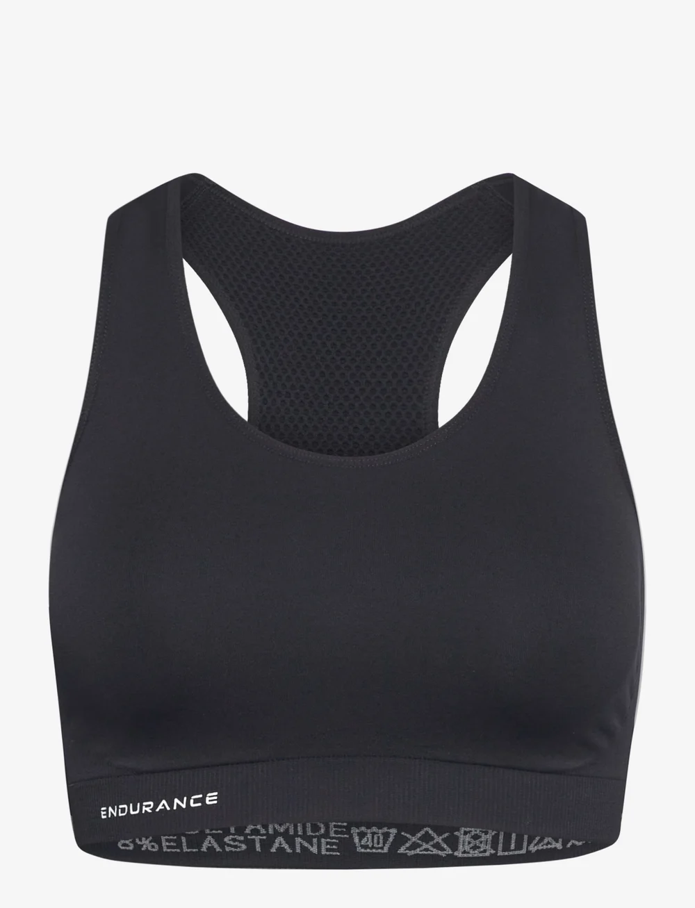 Endurance - Katrina W Seamless Sports Bra - låg support - black - 1