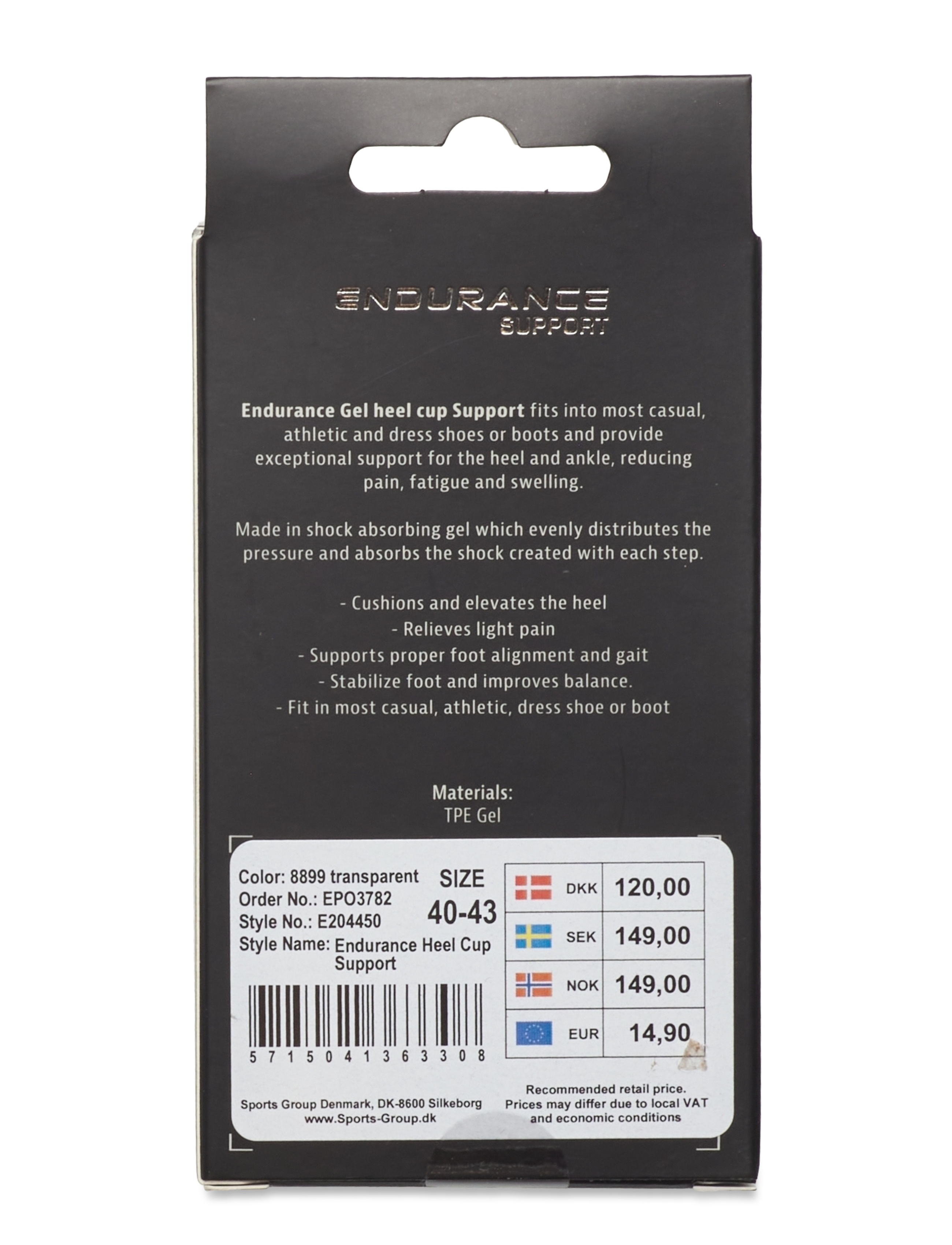 Endurance - Endurance Heel Cup Support - die niedrigsten preise - transparent - 2