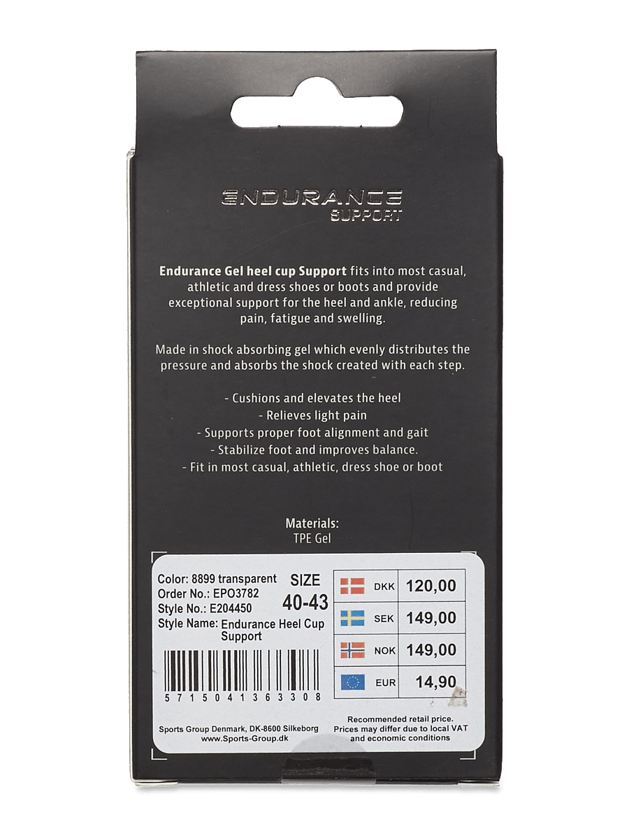 Endurance - Endurance Heel Cup Support - sulor - transparent - 2