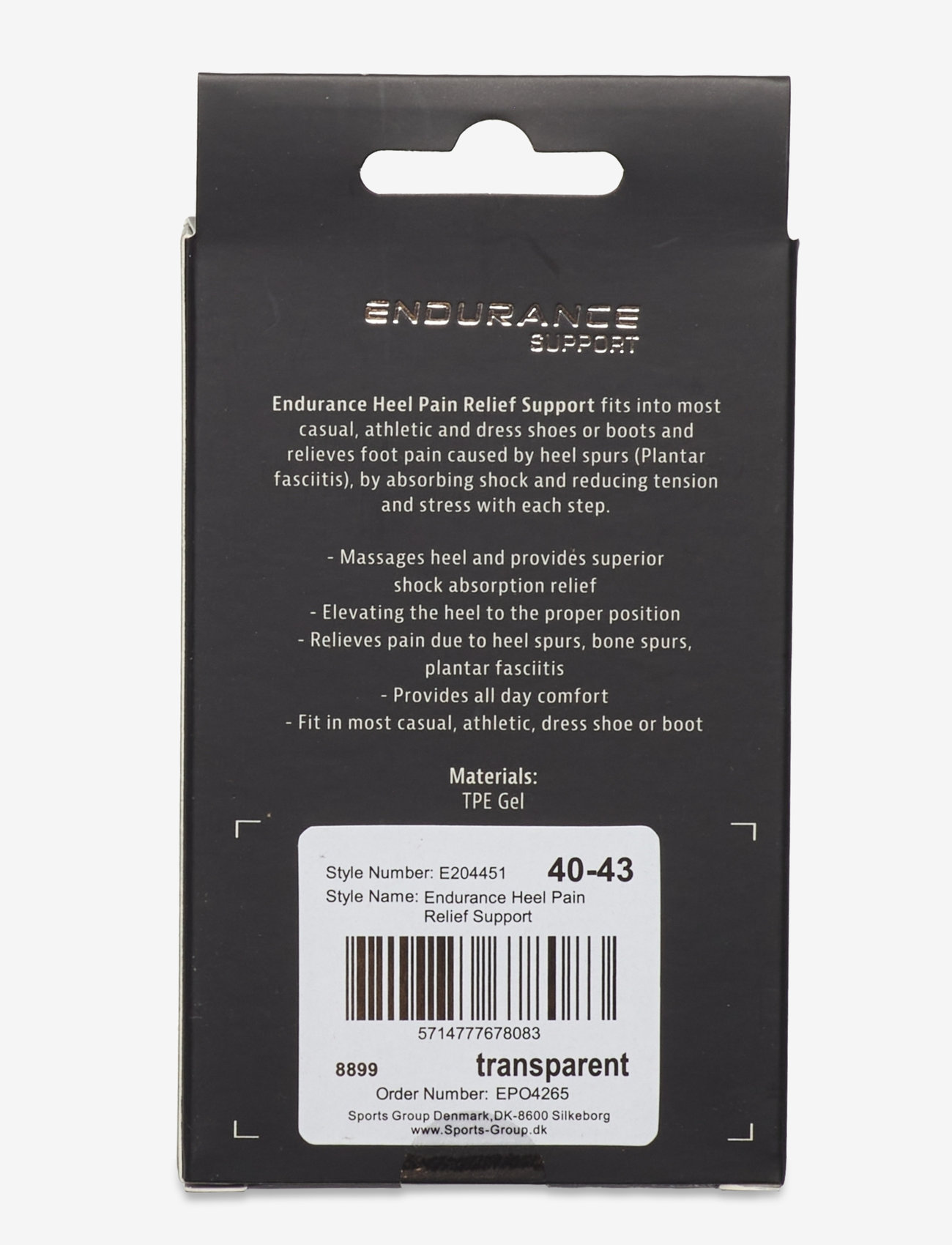 Endurance - Endurance Heel Pain Relief Support - sohlen - transparent - 2