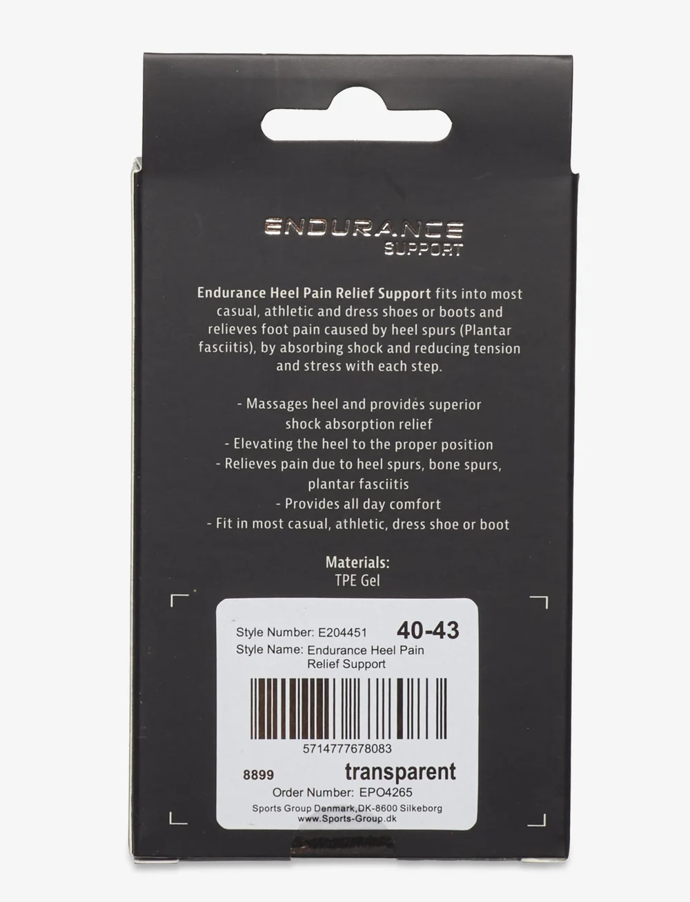 Endurance - Endurance Heel Pain Relief Support - sulor - transparent - 2