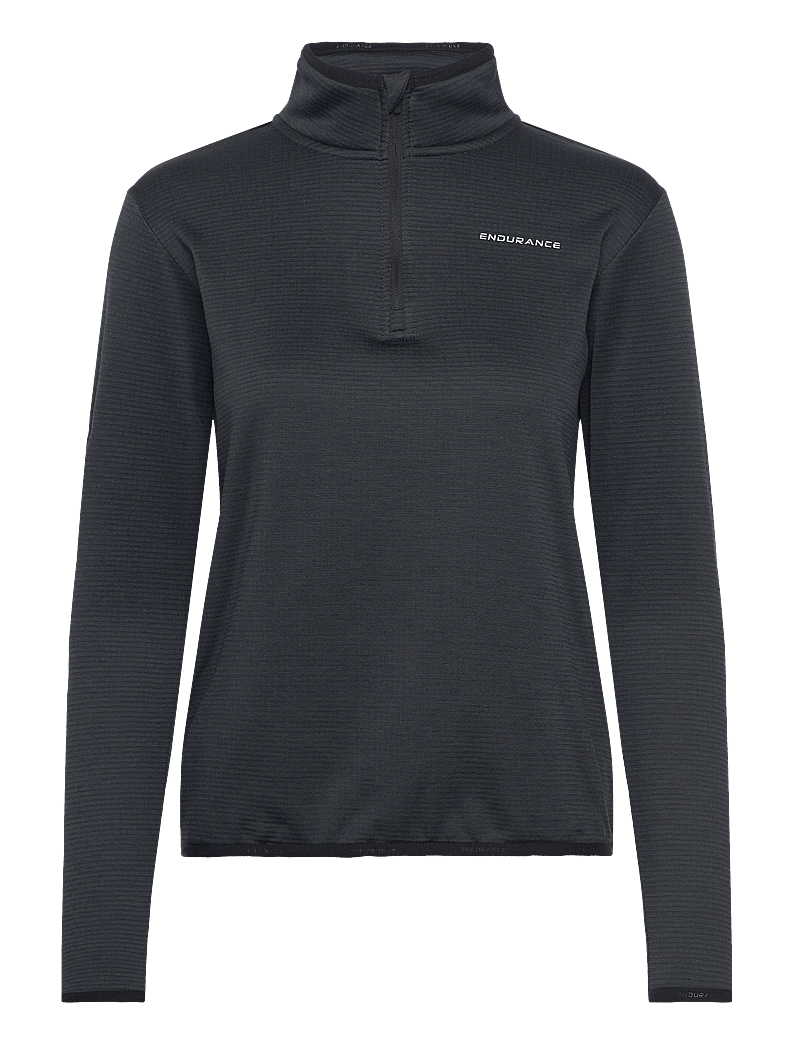 Endurance - Vironic W Waffle Melange Loose Fit - kampsunid ja vahekihid - black - 1