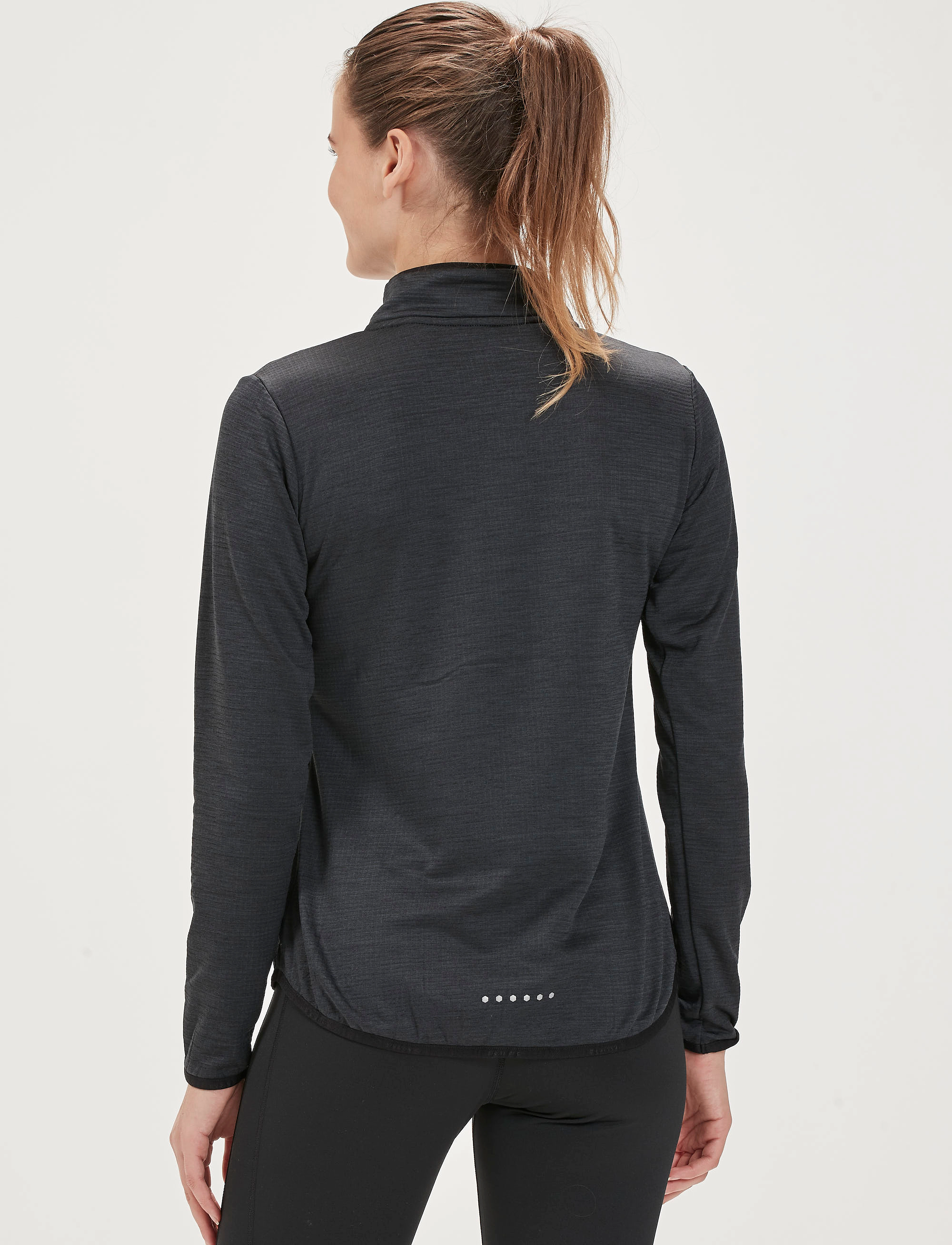 Endurance - Vironic W Waffle Melange Loose Fit - fleecet ja välikerrokset - black - 3