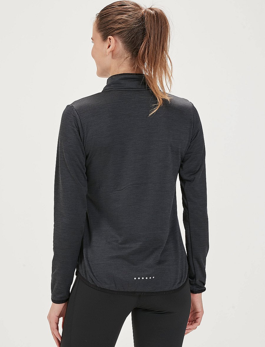 Endurance - Vironic W Waffle Melange Loose Fit - fleecet ja välikerrokset - black - 3