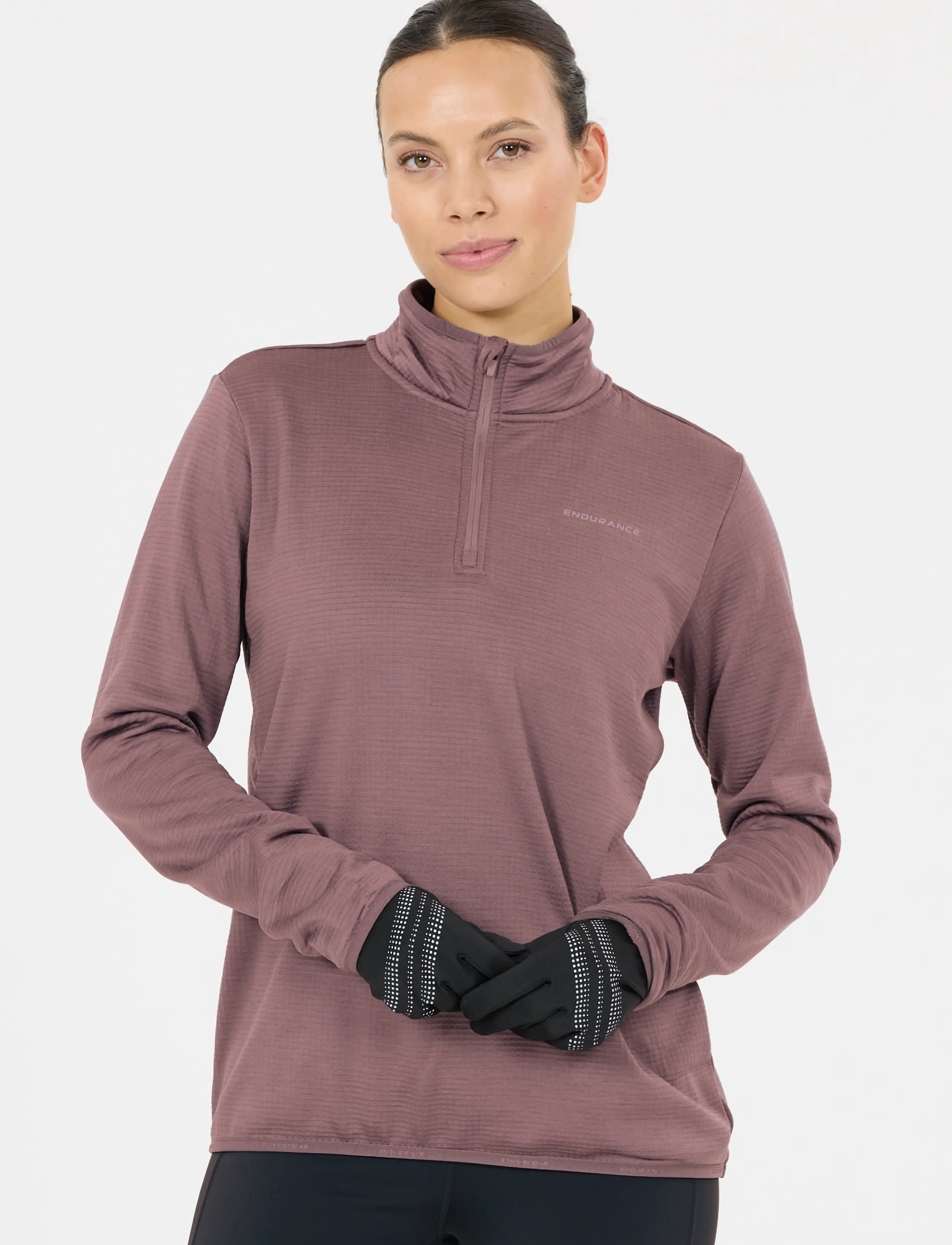 Endurance - Vironic W Waffle Melange Loose Fit - oberteile - moonscape - 4