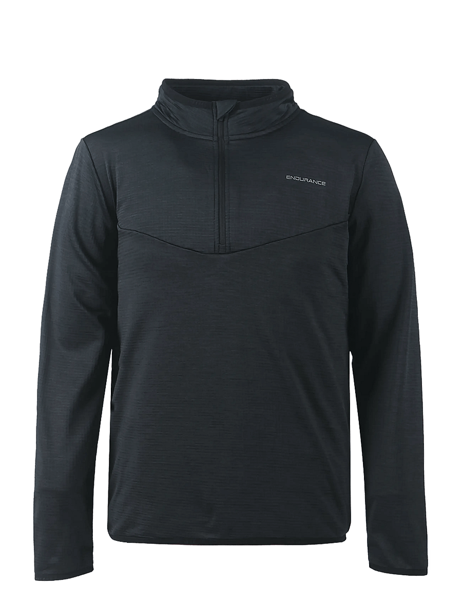 Endurance - Ledger M Waffle Melange Midlayer - fleece & mellanlager - black - 1