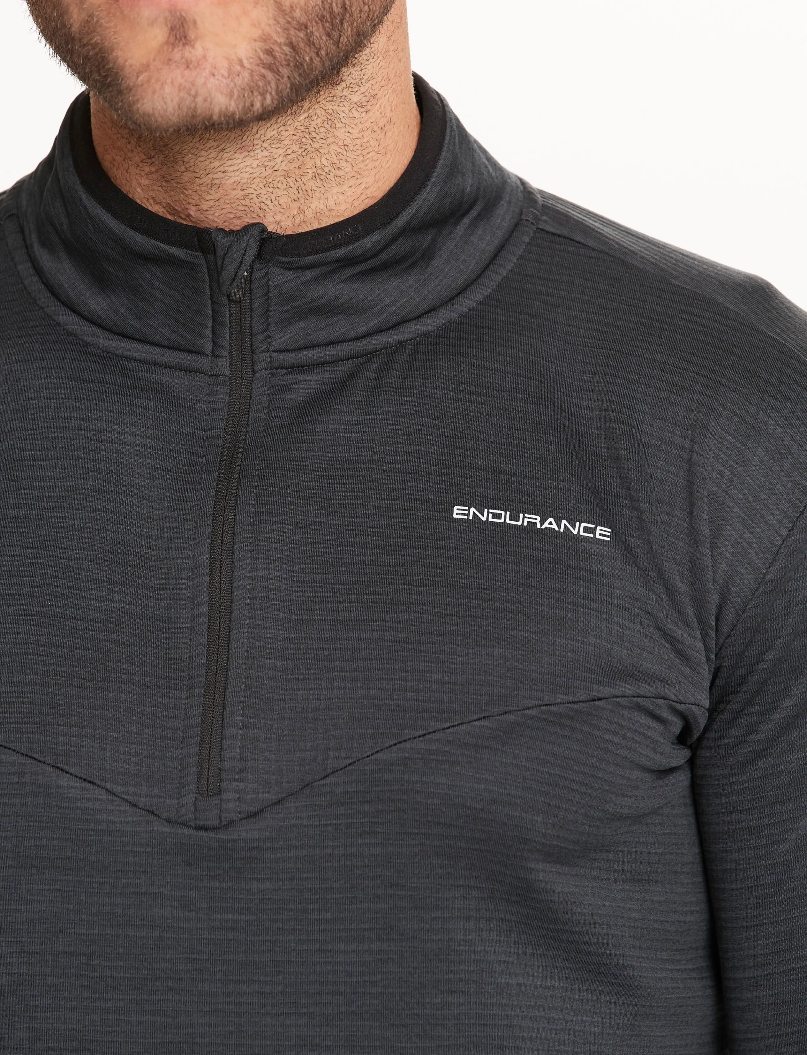 Endurance - Ledger M Waffle Melange Midlayer - fleece & mellanlager - black - 5