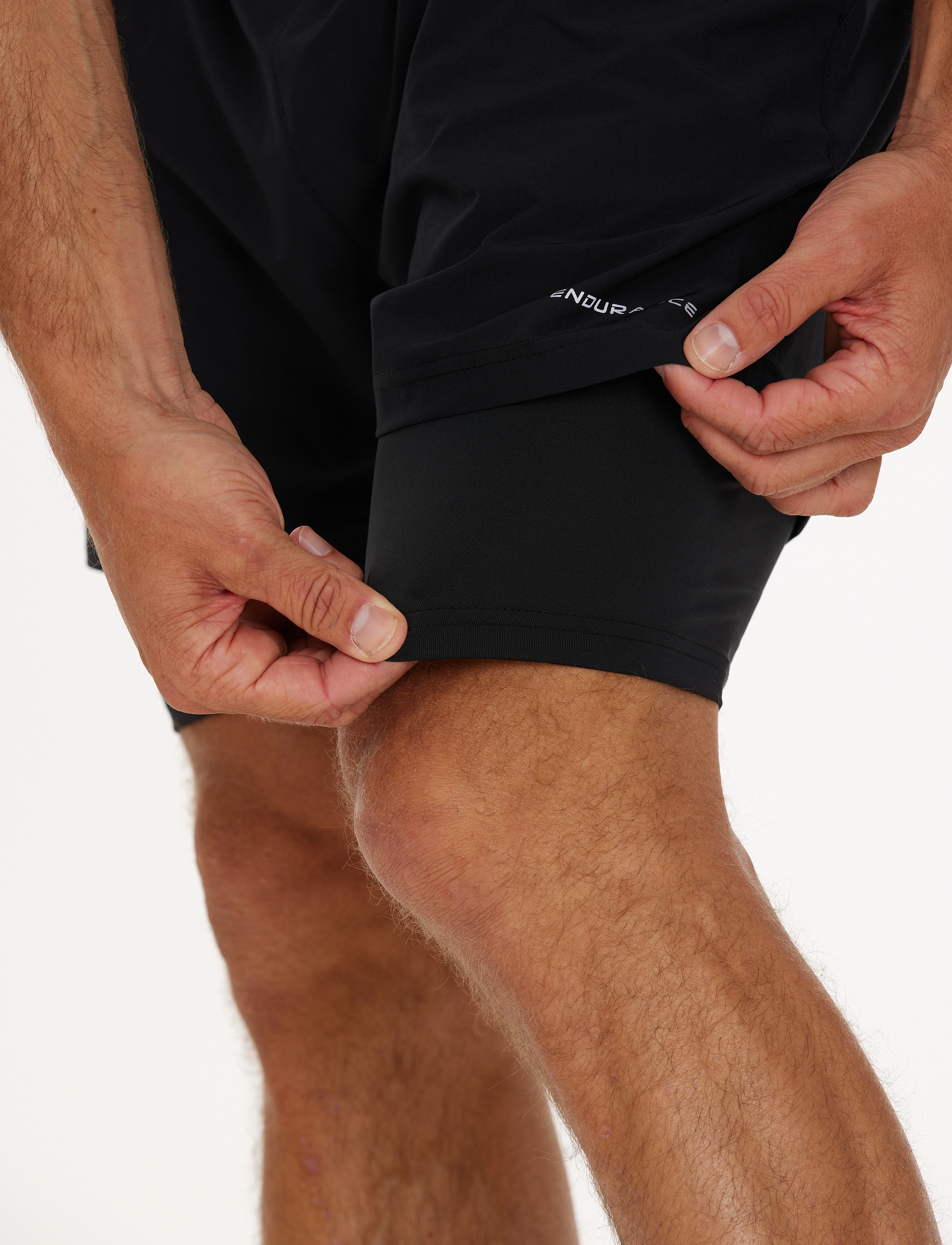 Endurance Gatun M 2-in-1 Shorts - Tänavastiil - BLACK (C) / black
