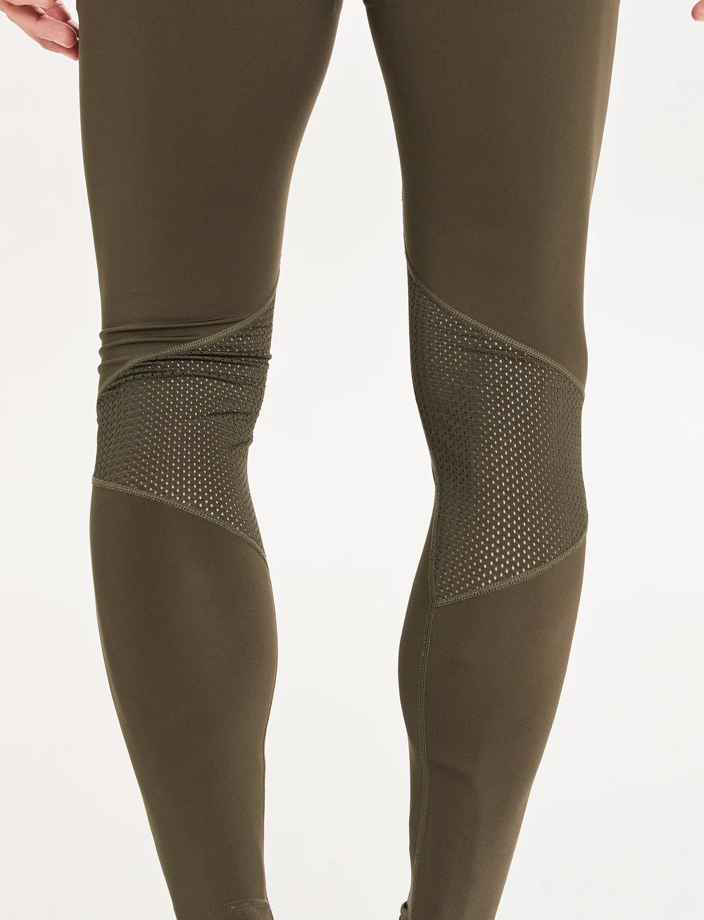 Endurance - Samien M Long Tights - løbetights - green - 5