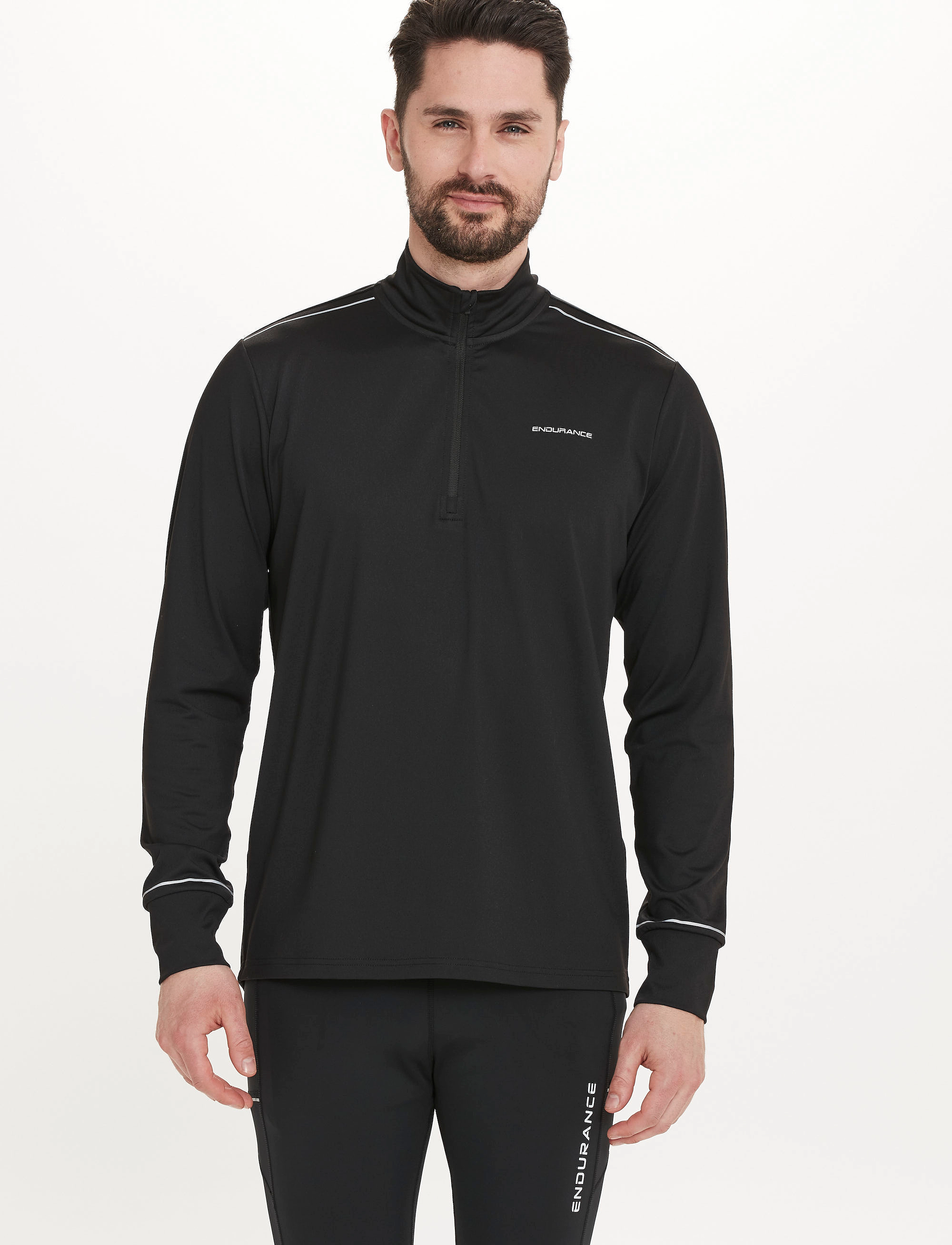 Endurance - Croon M Light The Night Midlayer - black - 3