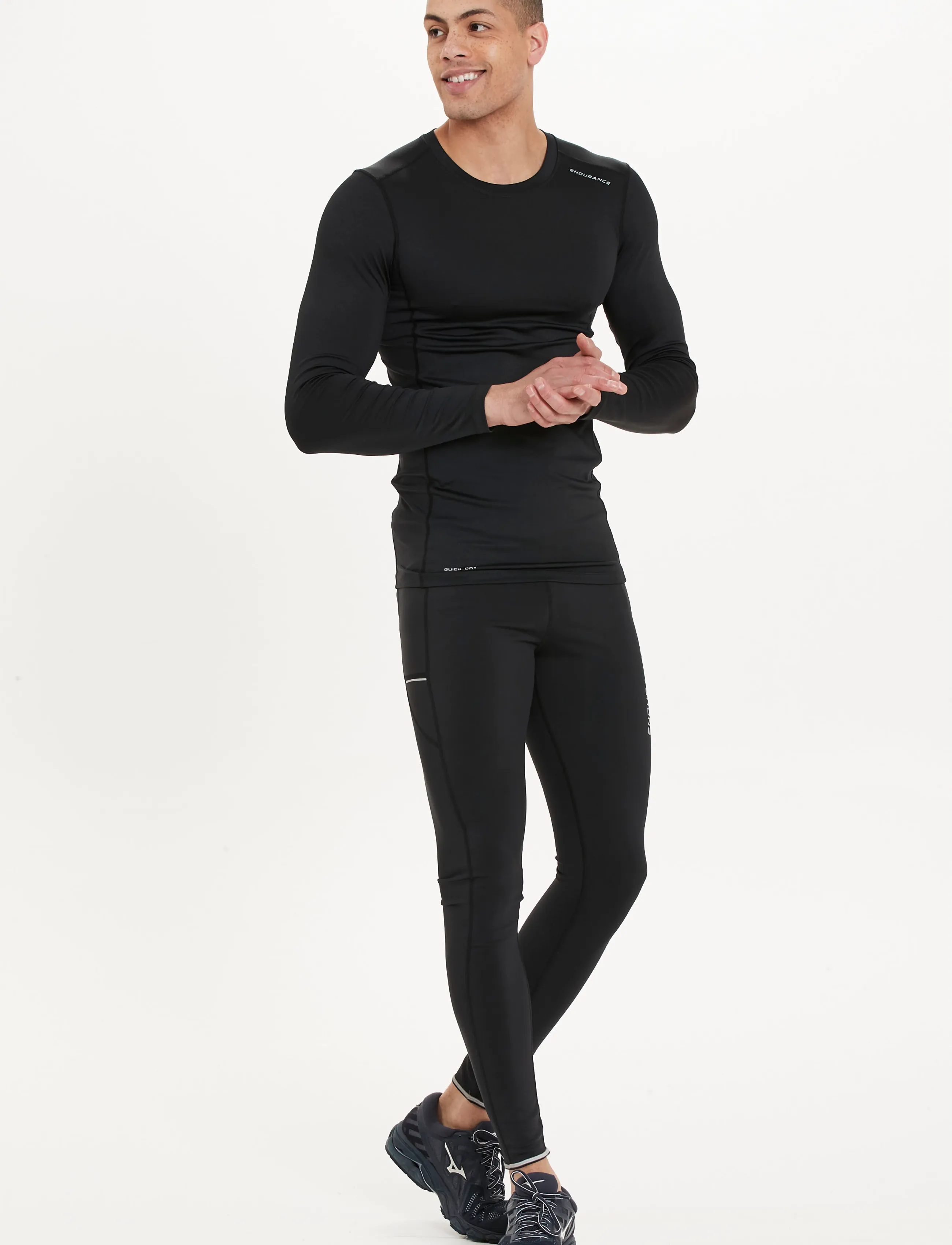 Endurance Energy V2 M Winter Tights, Vinter Løbetights, Sort, Str: L