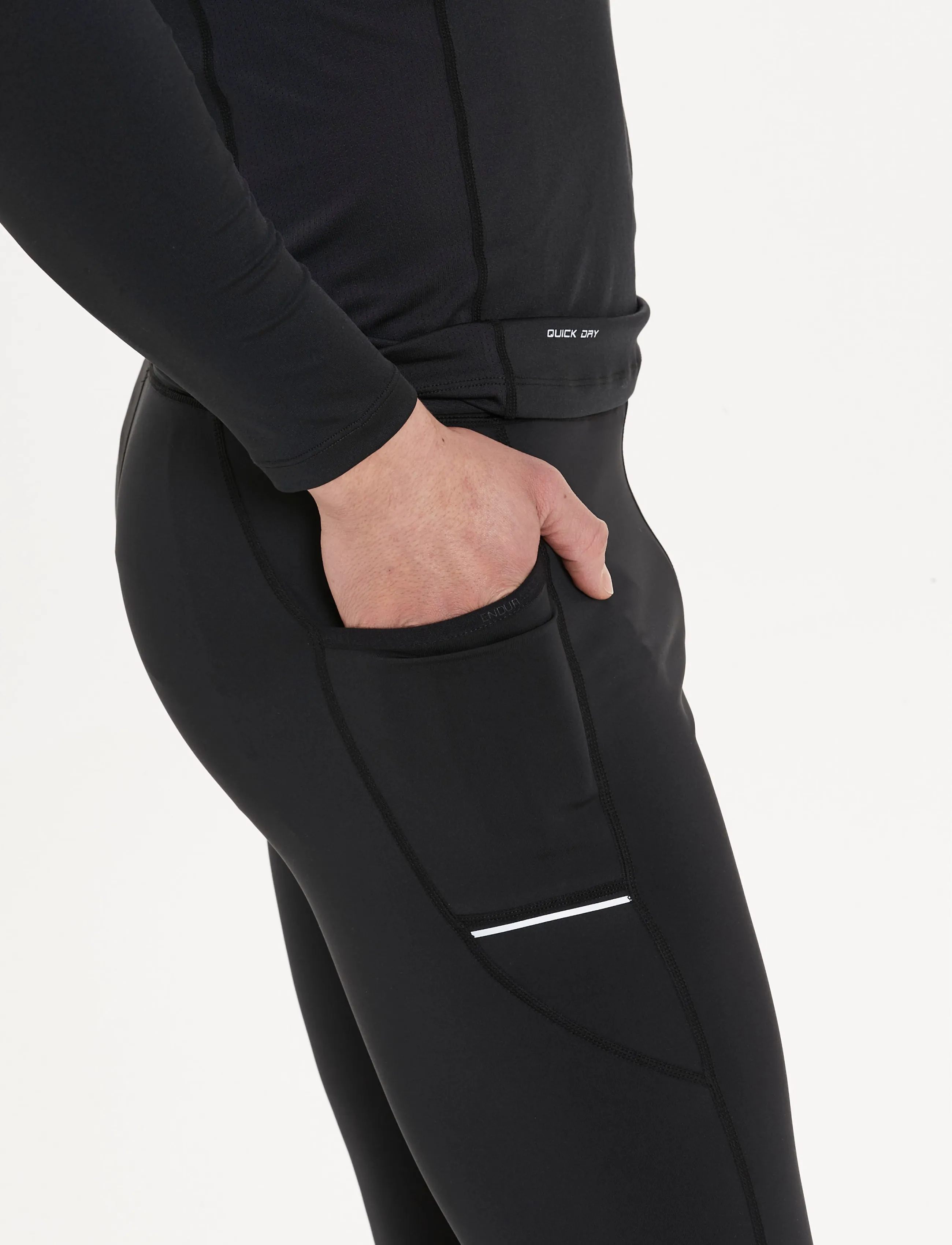 Endurance - Energy V2 M Winter Tights - träningstights - black - 5