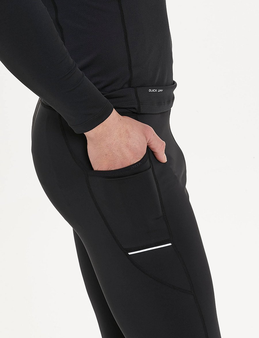 Endurance - Energy V2 M Winter Tights - träningstights - black - 5