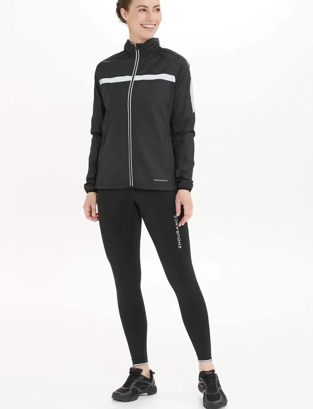 Endurance - Energy V2 W Long Tights - tamprės bėgimui - black - 4