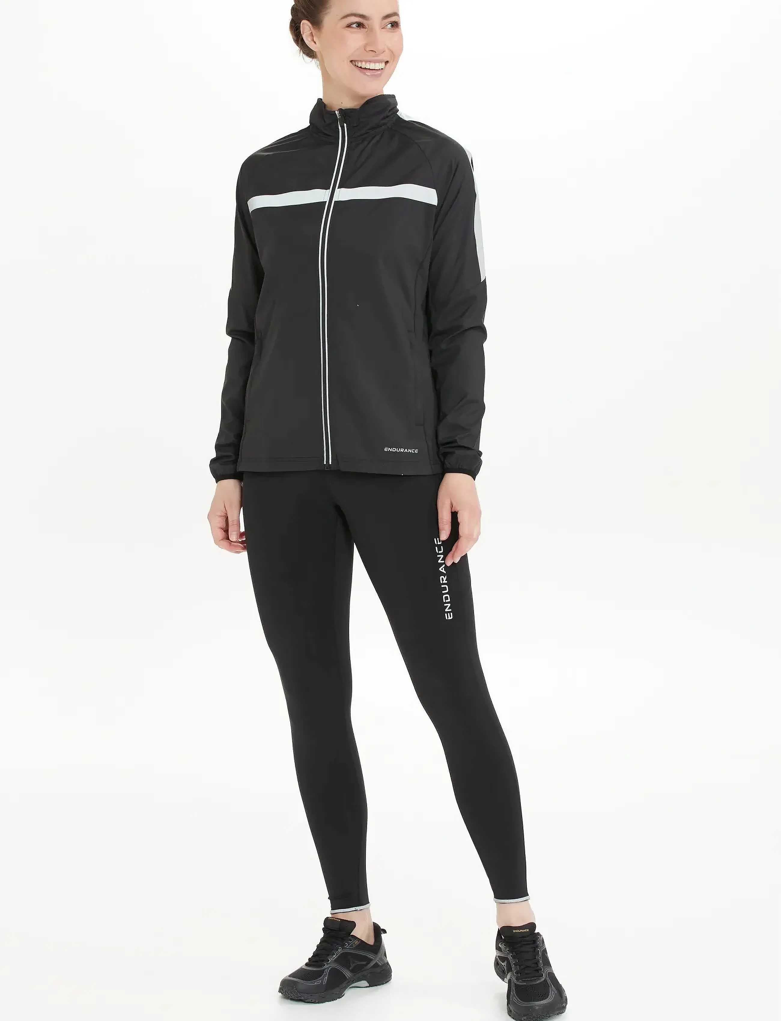 Endurance - Energy V2 W Long Tights - running tights - black - 4
