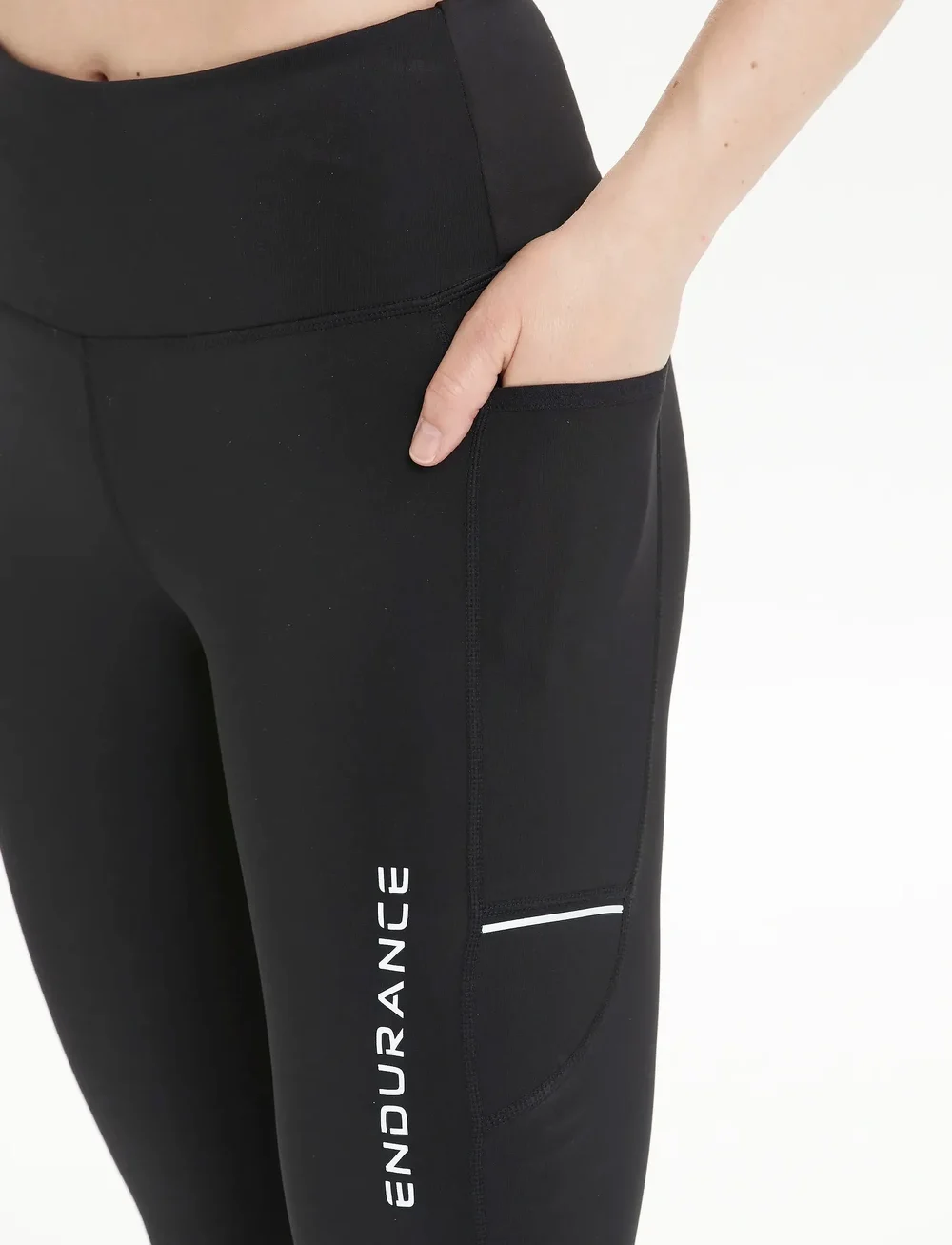 Endurance - Energy V2 W Long Tights - tamprės bėgimui - black - 5