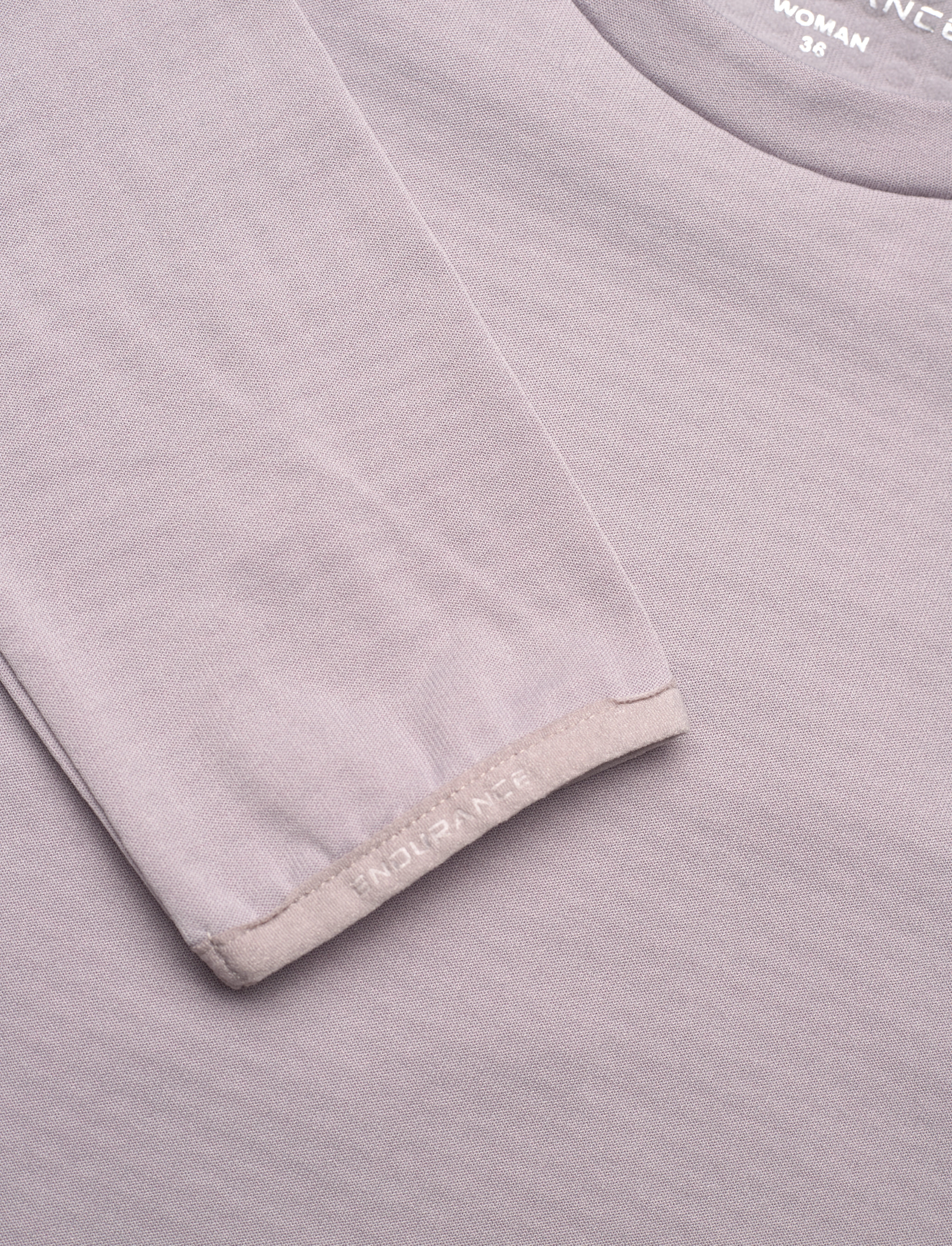 Endurance - Leah W Waffle Melange Loose Fit Tee - gull gray - 2