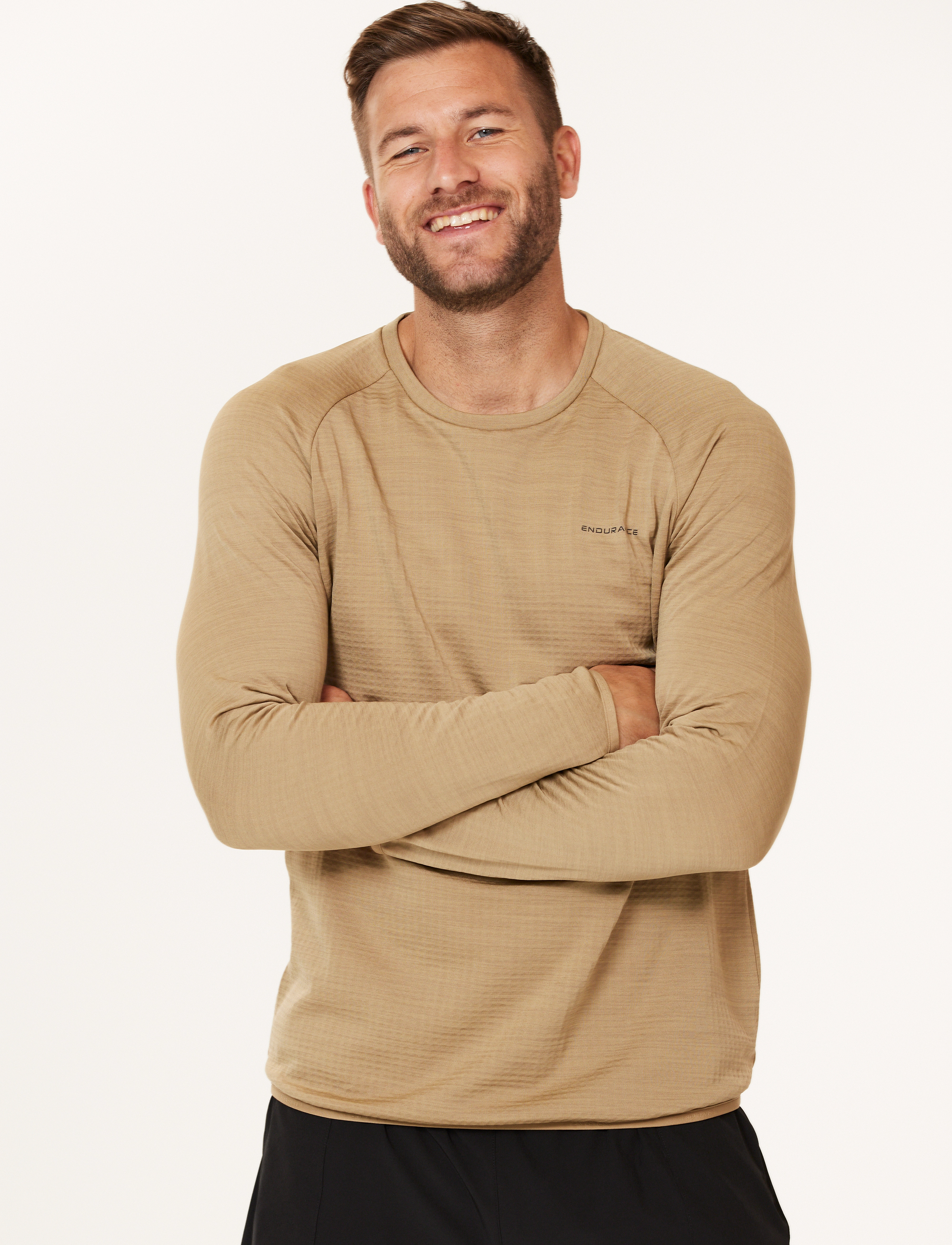 Endurance - Avan M Waffle L/S Tee - beige - 3