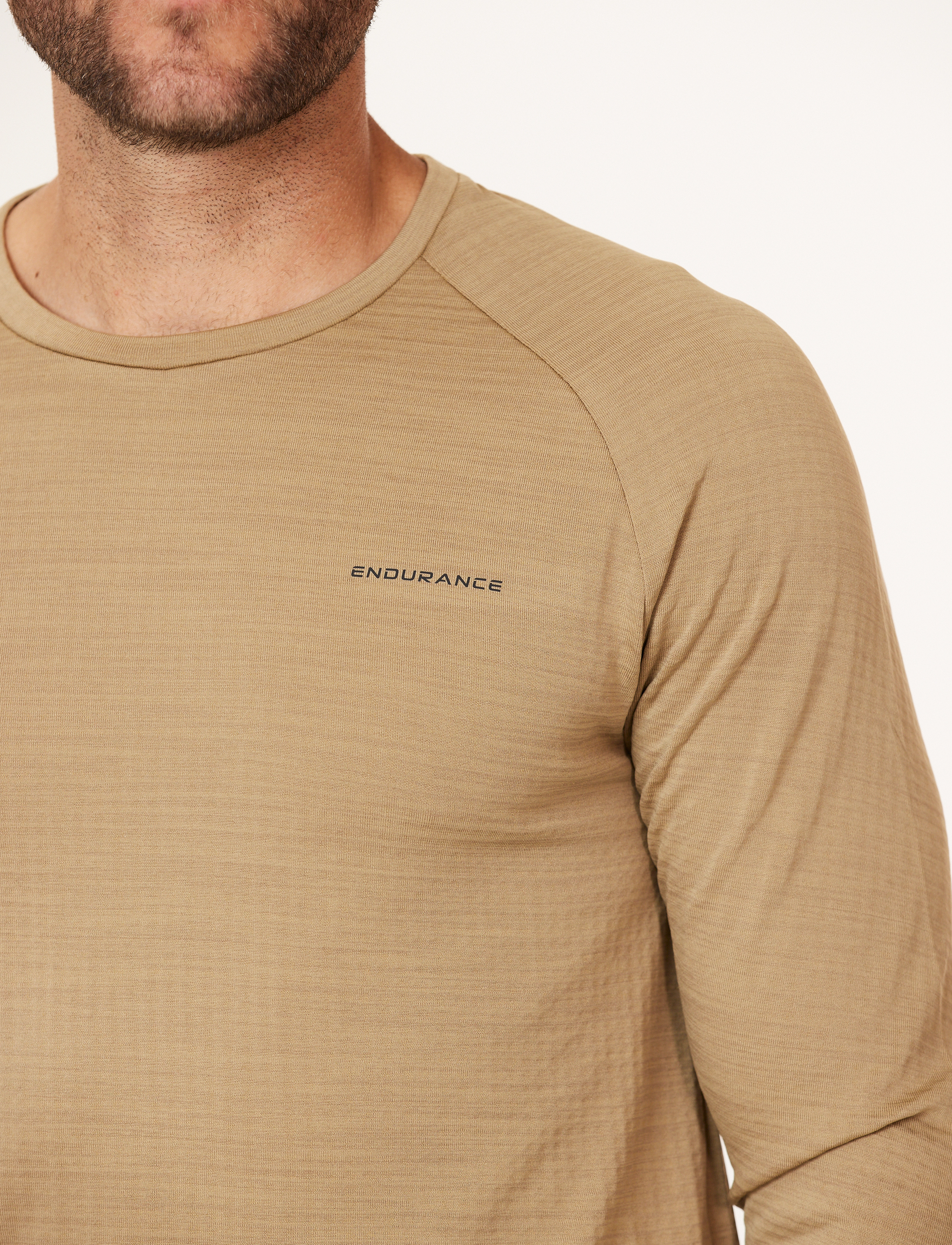 Endurance - Avan M Waffle L/S Tee - beige - 5