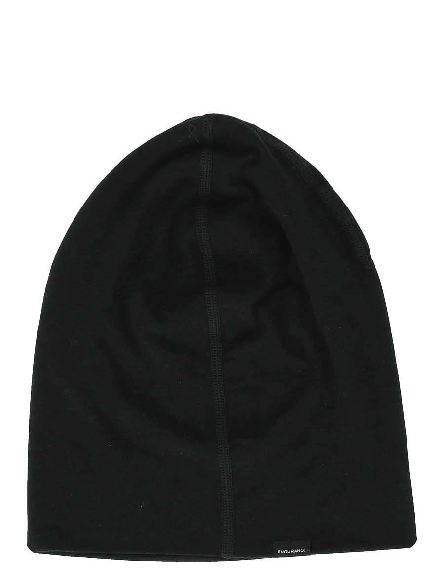 Endurance - Gesell Wool/Bamboo Viscose Hat - mössor - black - 1