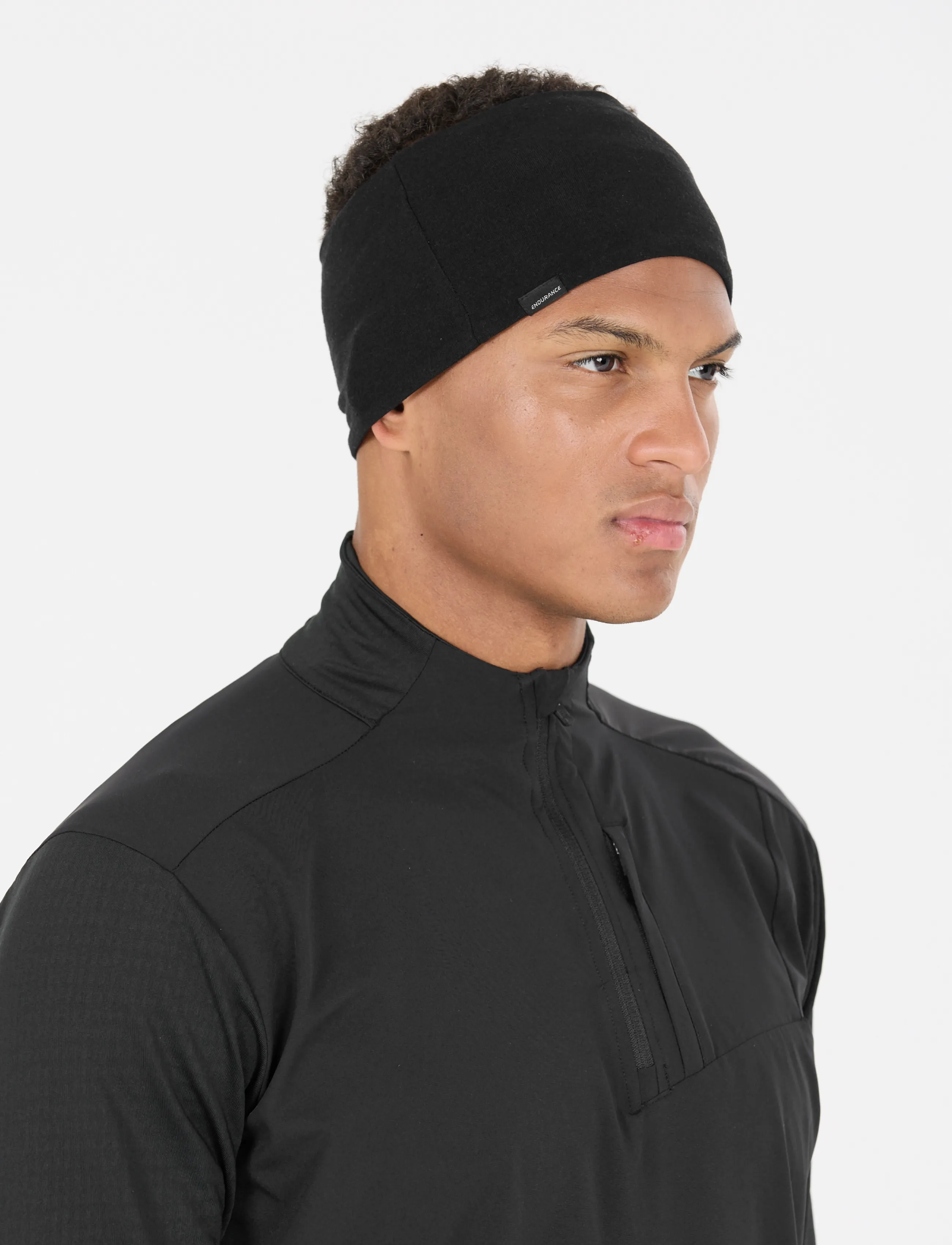 Endurance - Gesell Wool/Bamboo Viscose Headband - pandebånd - black - 1