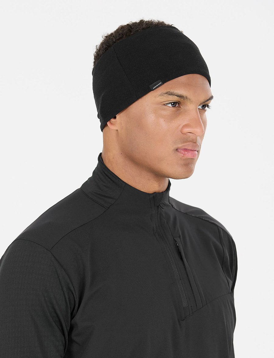 Endurance - Gesell Wool/Bamboo Viscose Headband - pandebånd - black - 1