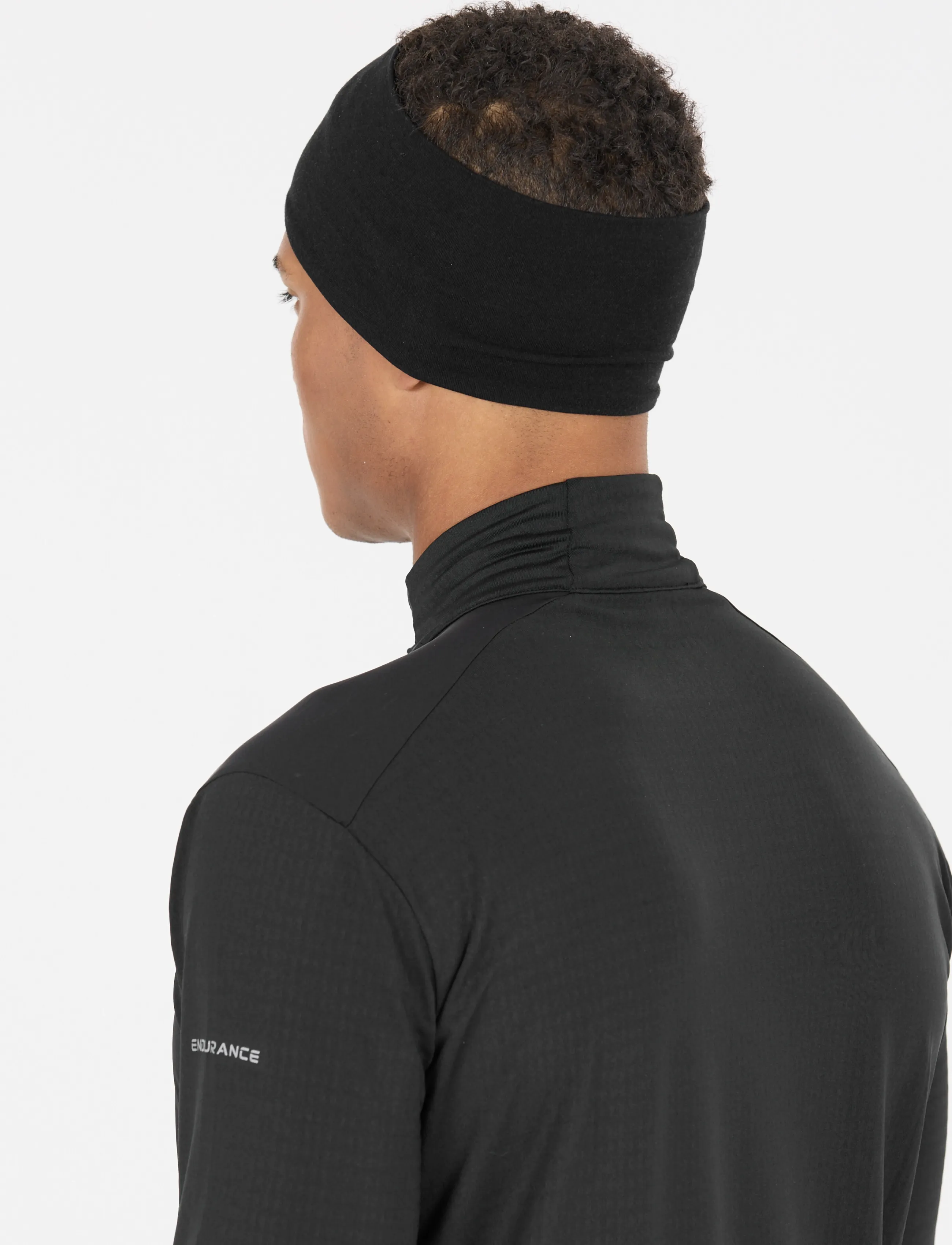 Endurance - Gesell Wool/Bamboo Viscose Headband - pandebånd - black - 2