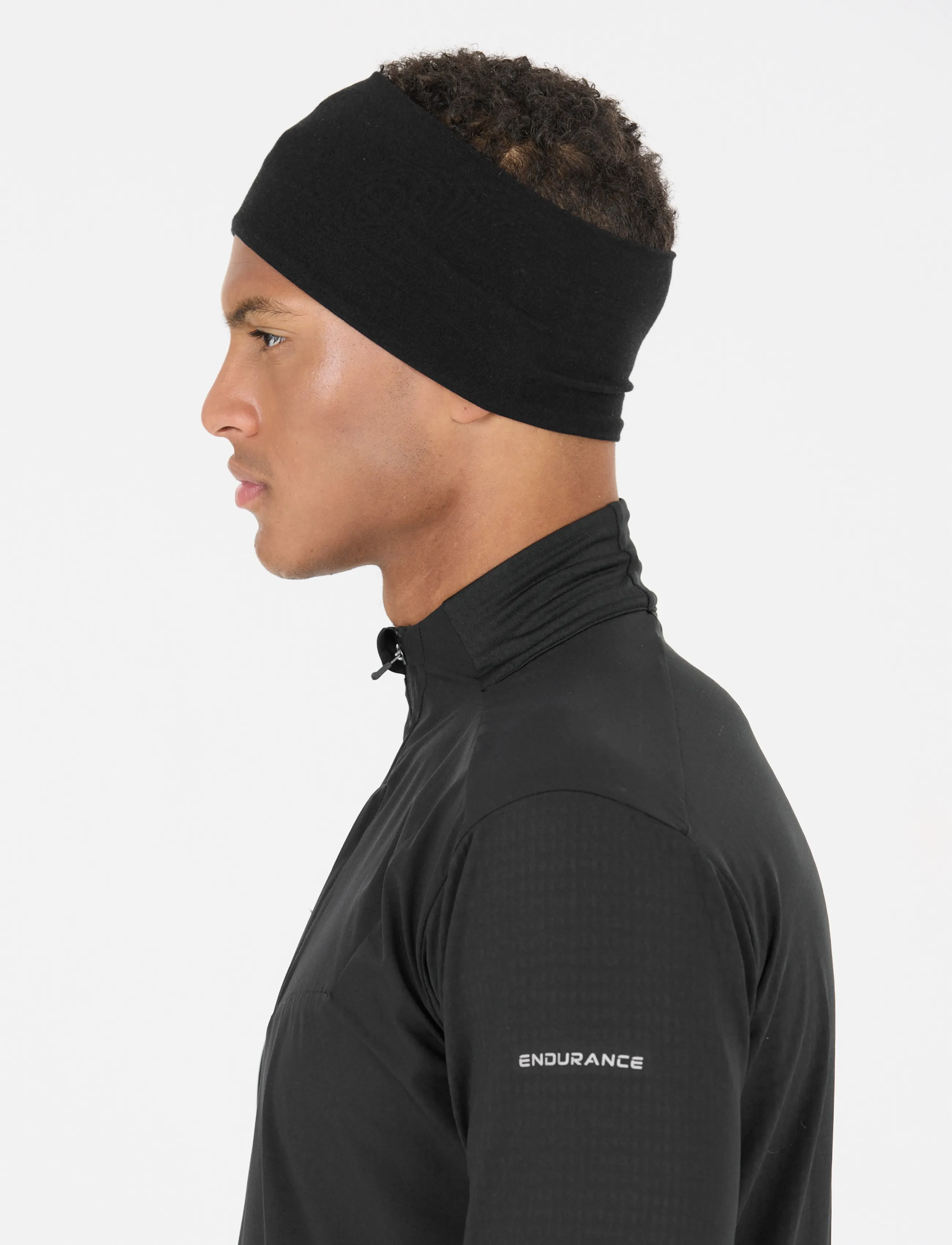 Endurance - Gesell Wool/Bamboo Viscose Headband - pandebånd - black - 3