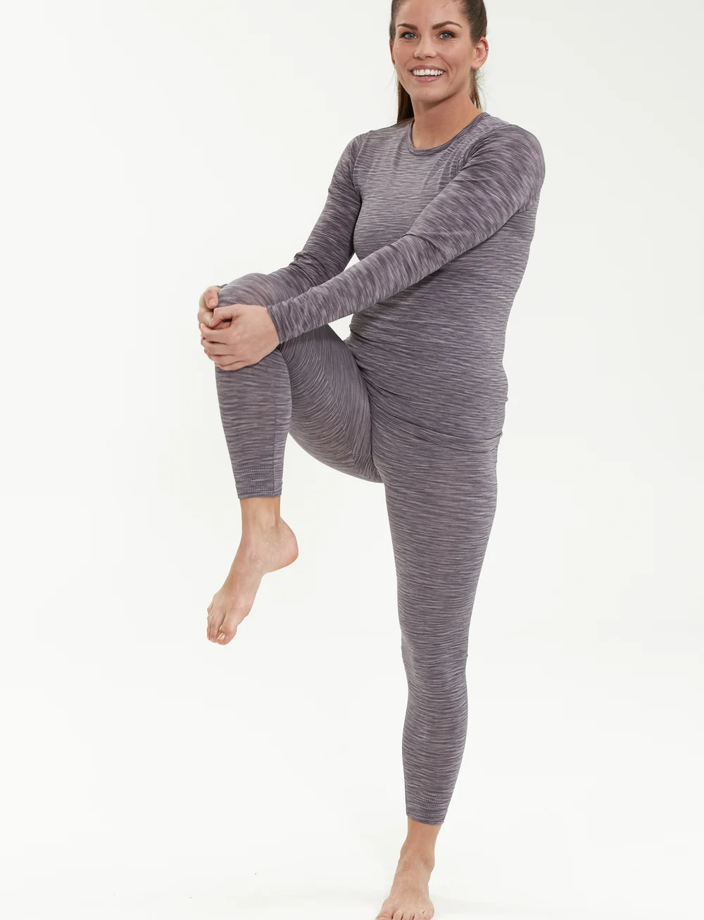 Endurance - Crina W Seamless Melange Tights - træningstights - 1117 shark - 5