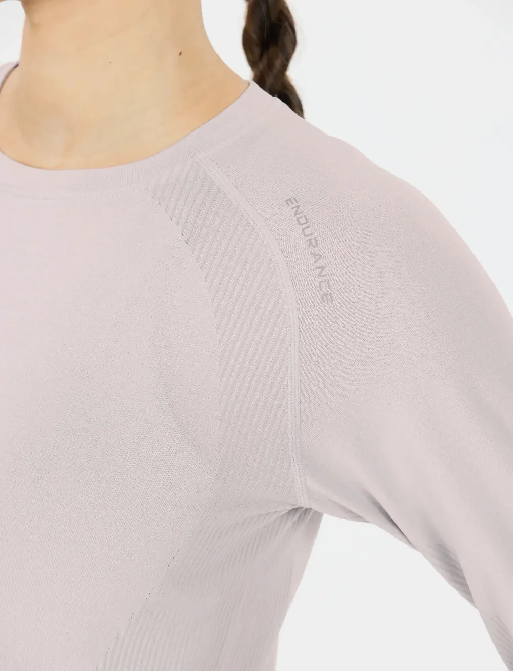 Endurance - Halen W Seamless L/S Tee - termoundertrøjer - lilac gray - 0
