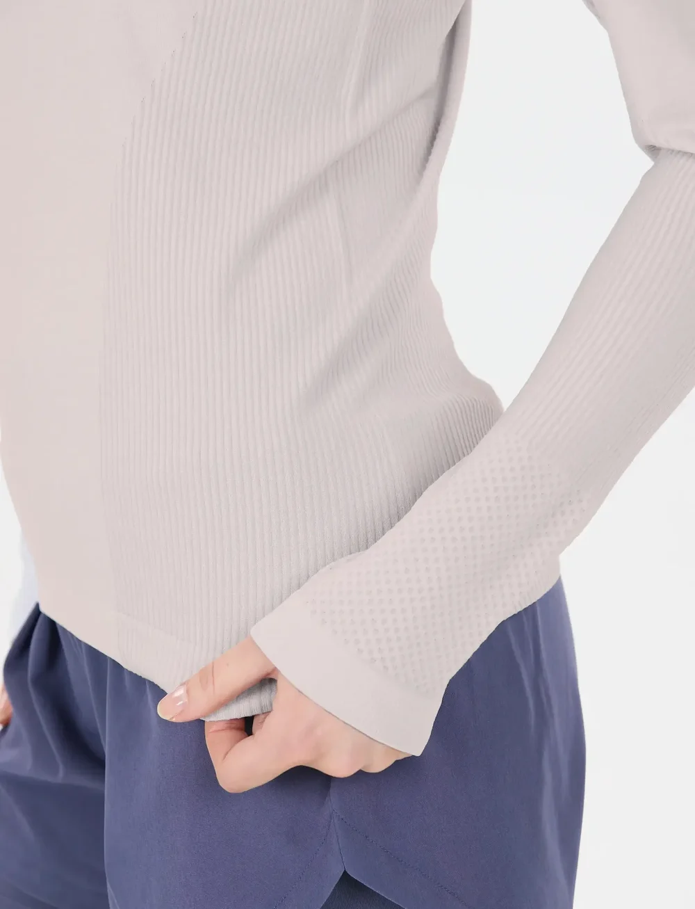 Endurance - Halen W Seamless L/S Tee - termoundertrøjer - lilac gray - 3