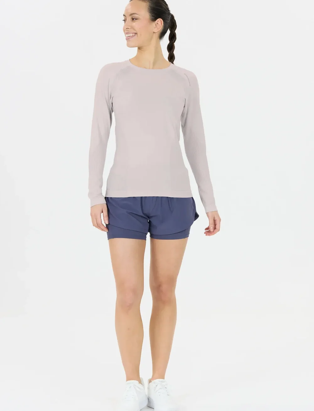 Endurance - Halen W Seamless L/S Tee - termoundertrøjer - lilac gray - 5