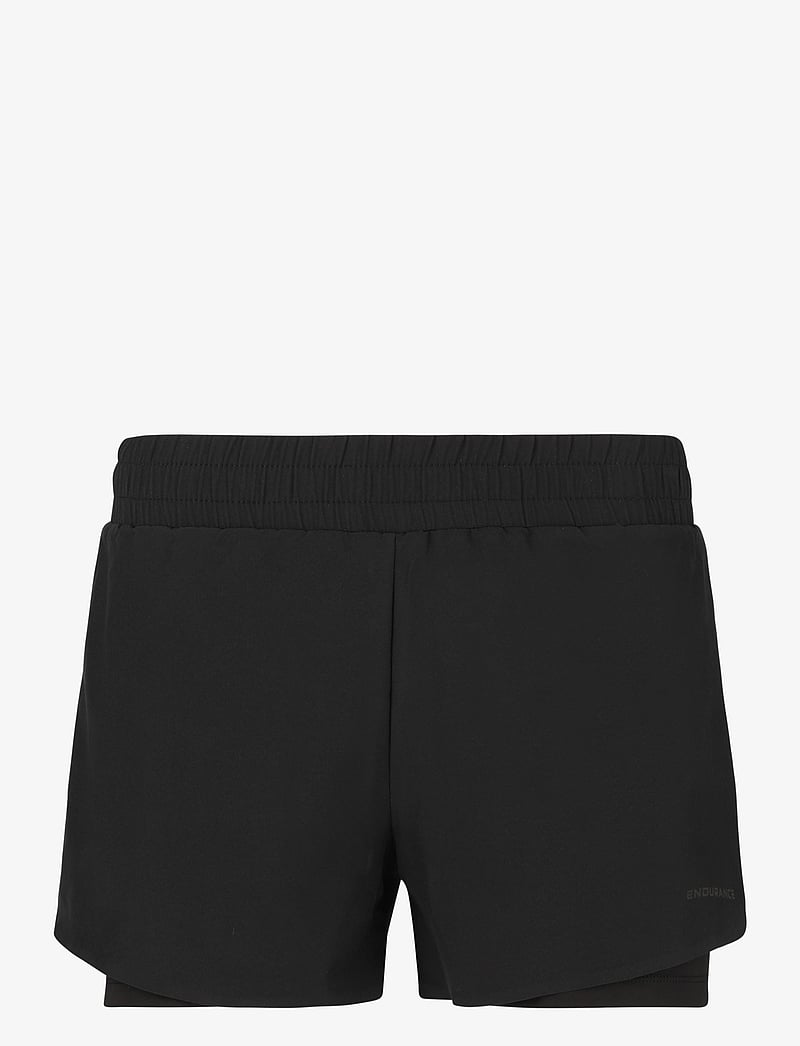 Endurance - Val W 2-in-1 Shorts - lühikesed jooksupüksid - black - 1