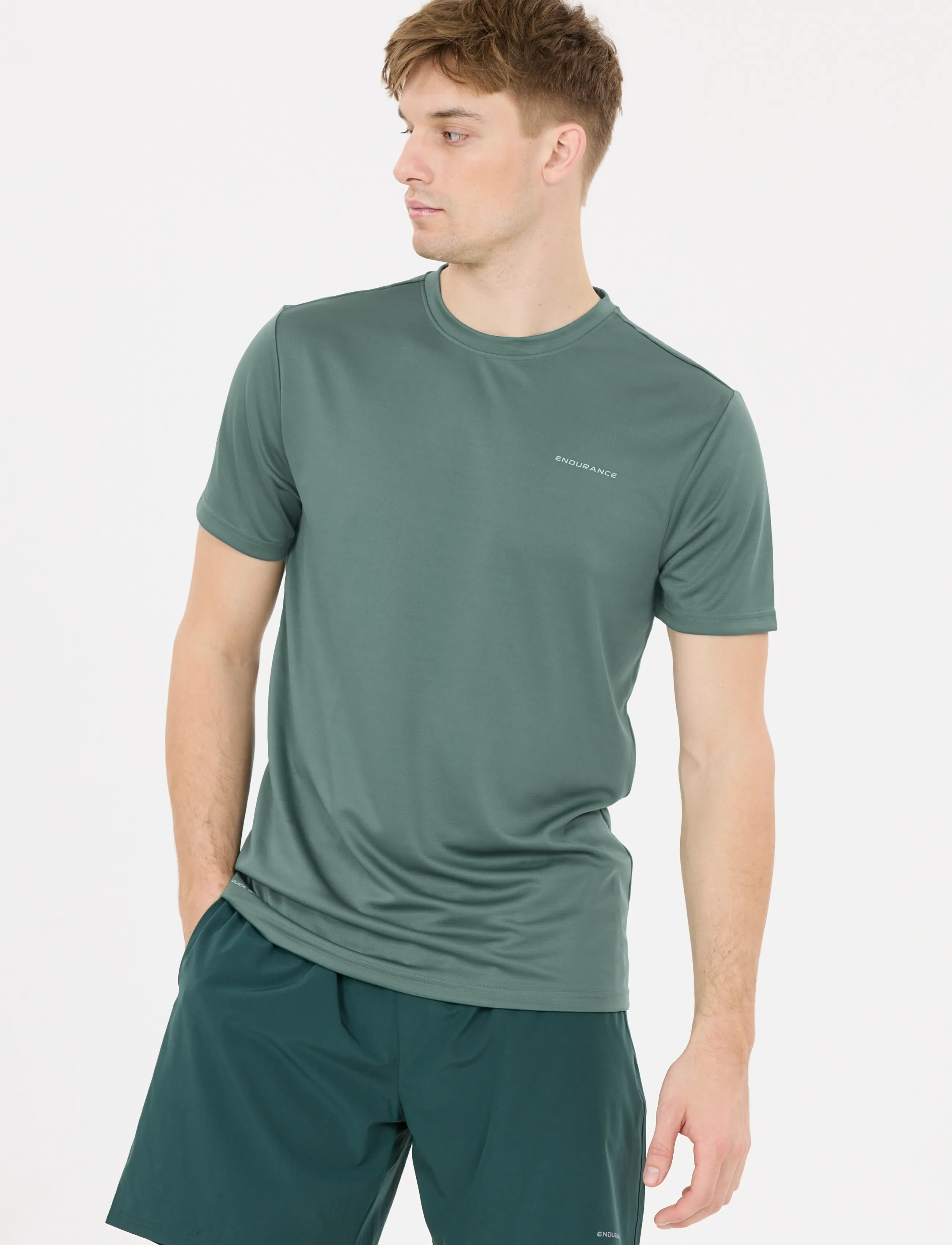 Endurance - Vernon V2 M Performance SS Tee - t-särgid - silver pine - 4