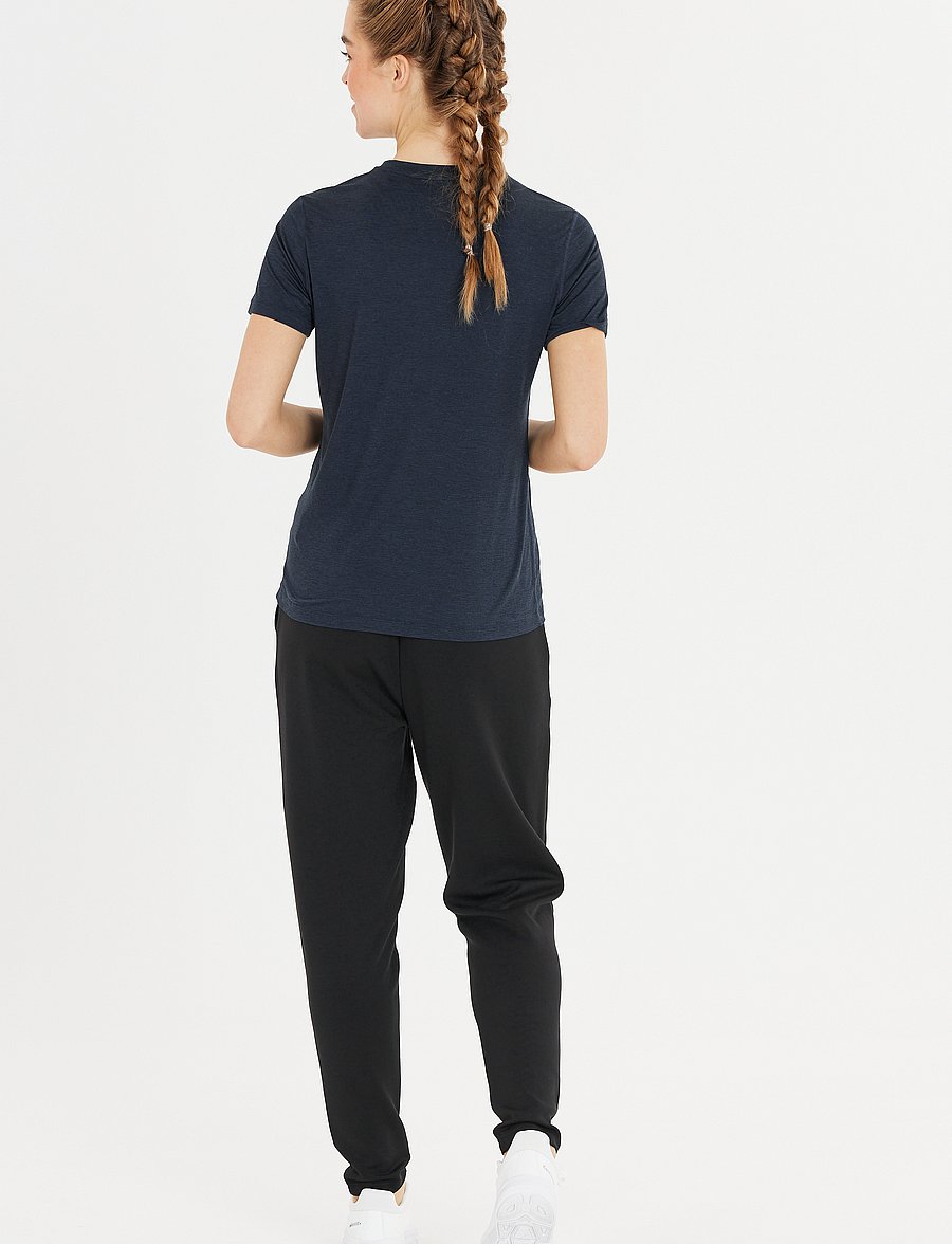 Endurance - Alvaly W Melange S/S Tee - t-skjorter - black melange - 3
