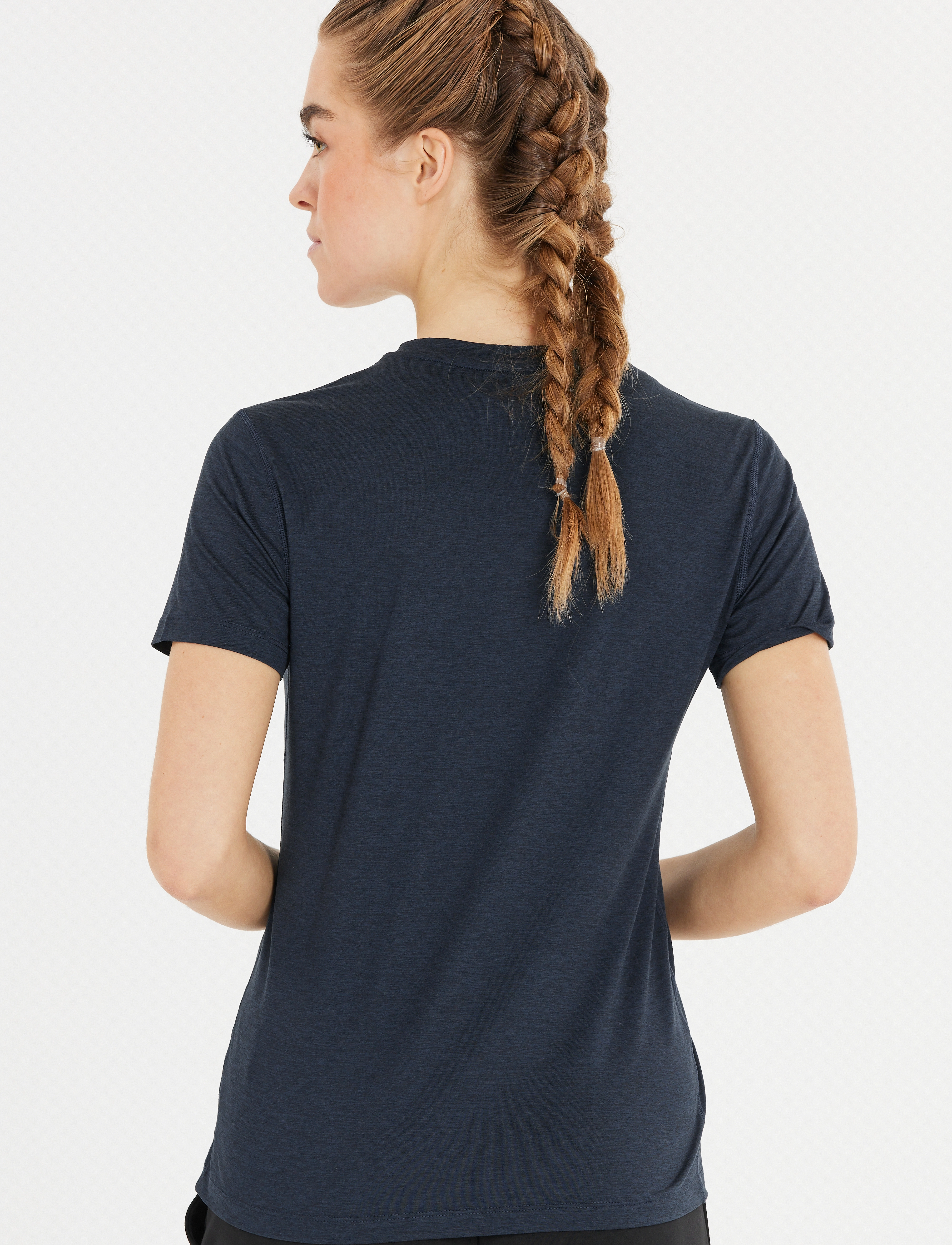 Endurance - Alvaly W Melange S/S Tee - t-shirts - black melange - 4