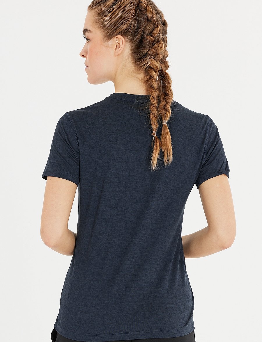 Endurance - Alvaly W Melange S/S Tee - t-skjorter - black melange - 4