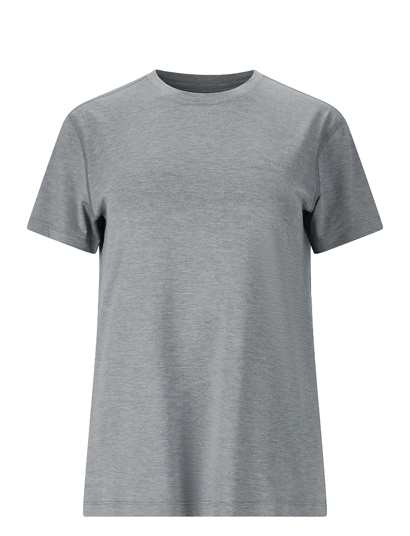 Endurance - Alvaly W Melange S/S Tee - t-shirts - flint stone - 1