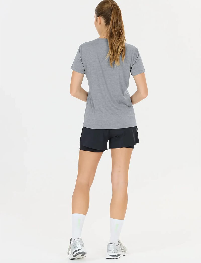 Endurance - Alvaly W Melange S/S Tee - t-shirts - flint stone - 5