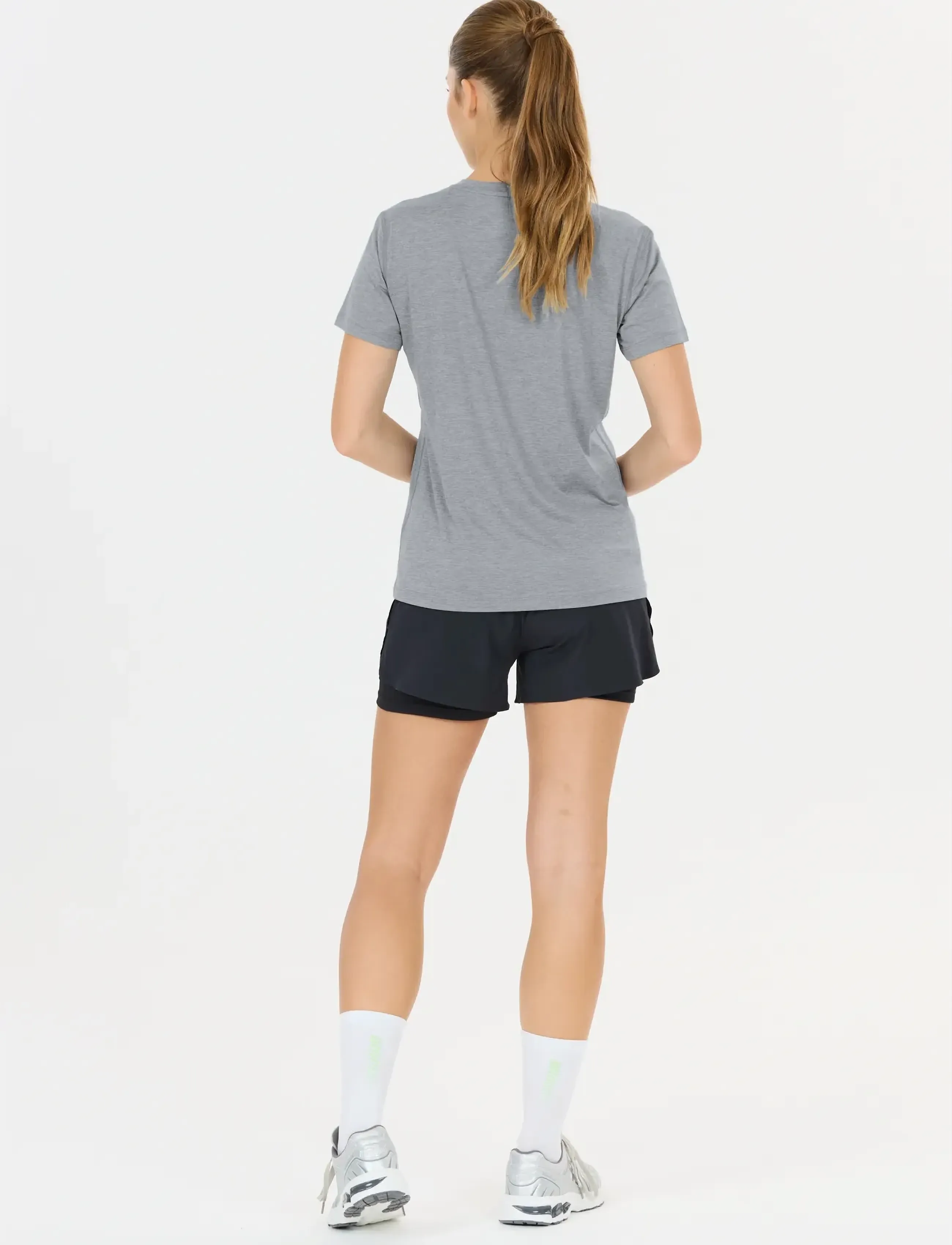 Endurance - Alvaly W Melange S/S Tee - t-paidat - flint stone - 5