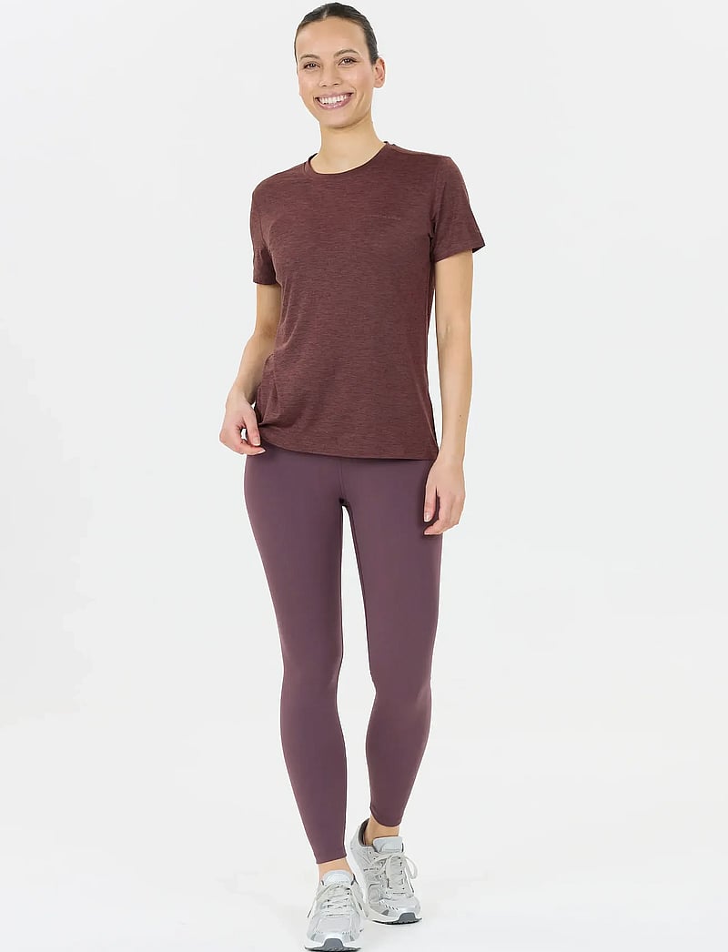 Endurance - Alvaly W Melange S/S Tee - t-shirts - huckleberry - 4