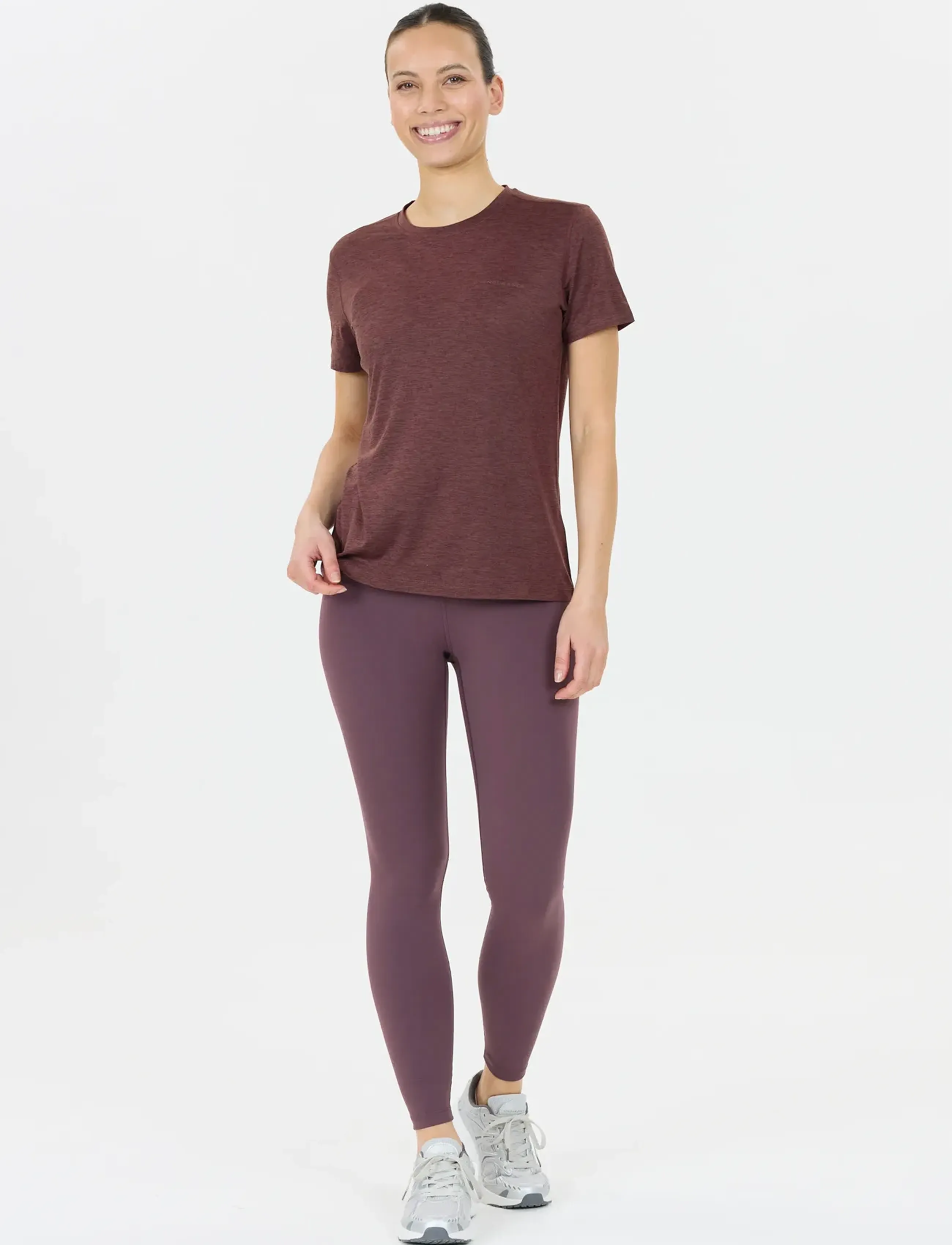 Endurance - Alvaly W Melange S/S Tee - t-krekli - huckleberry - 4