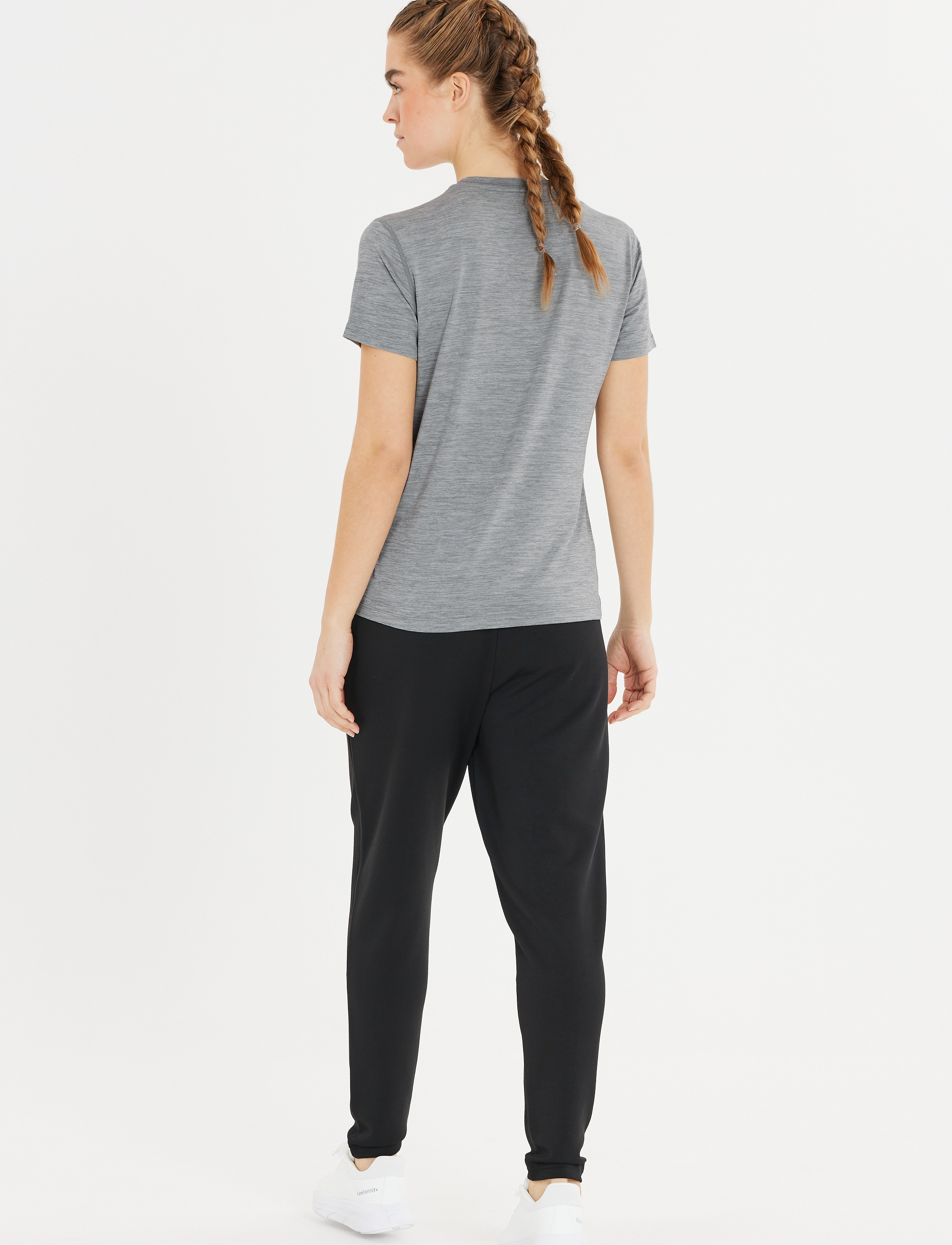 Endurance - Alvaly W Melange S/S Tee - t-shirts - light grey melange - 3