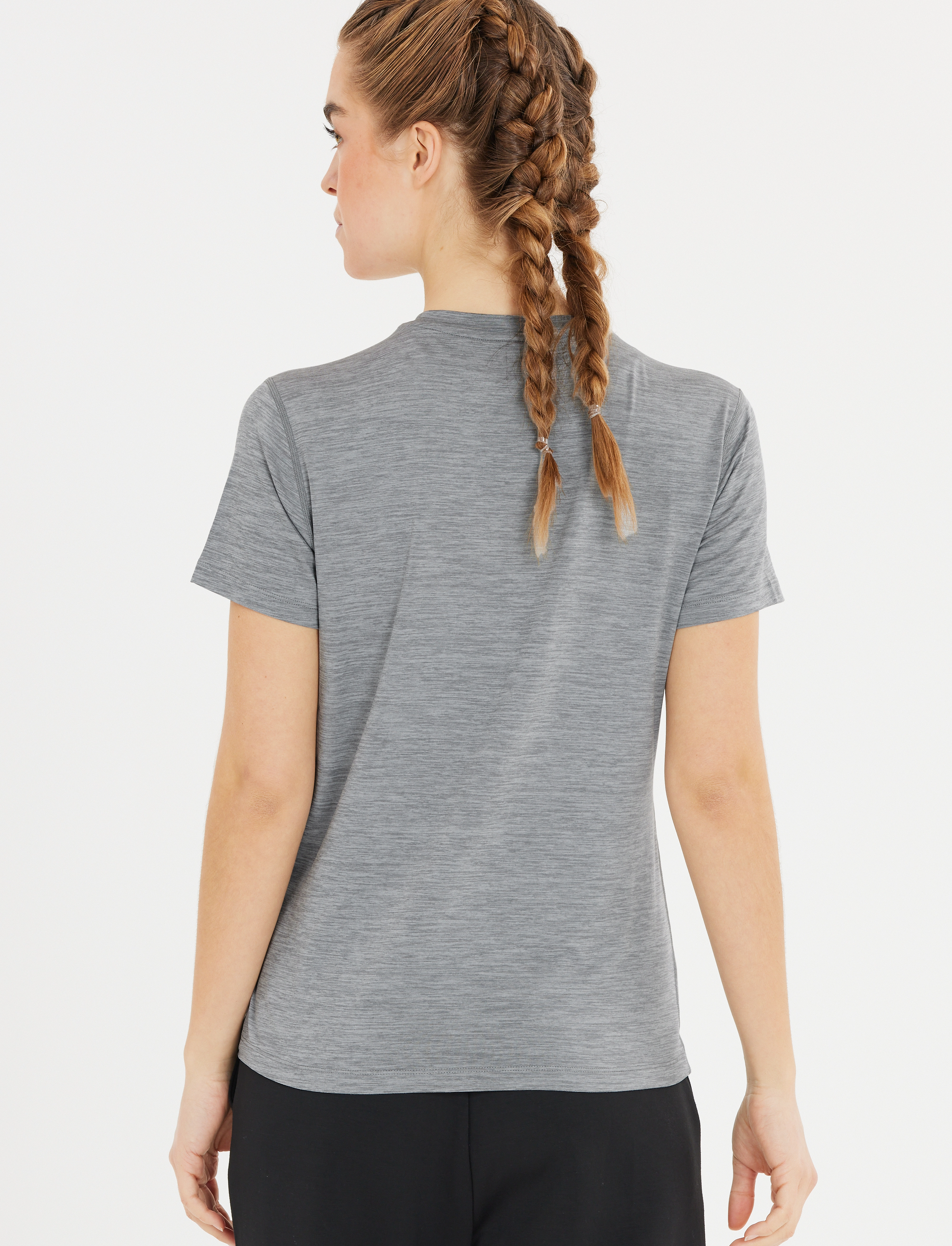 Endurance - Alvaly W Melange S/S Tee - t-shirts - light grey melange - 4