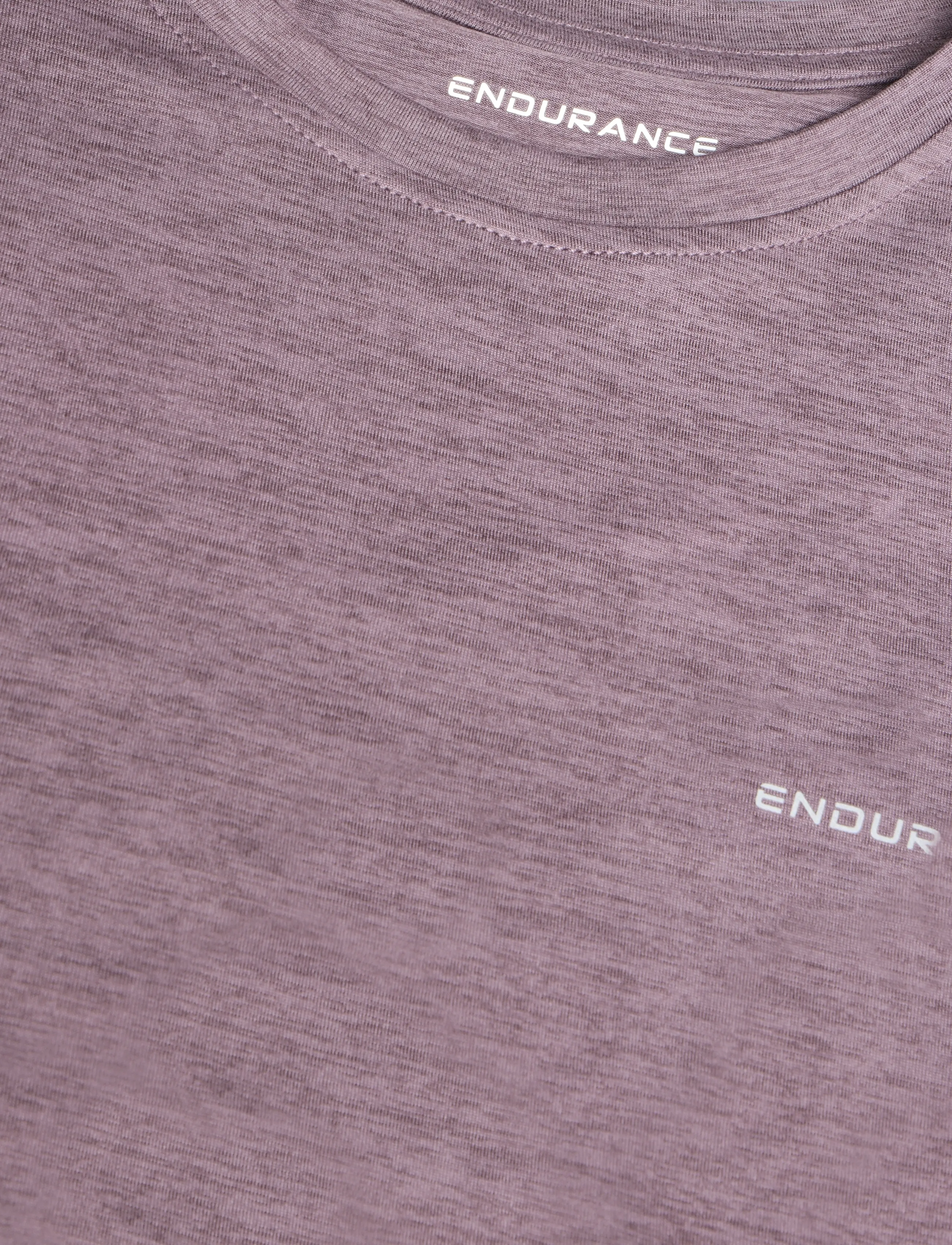 Endurance - Alvaly W Melange S/S Tee - t-shirts - moonscape - 2