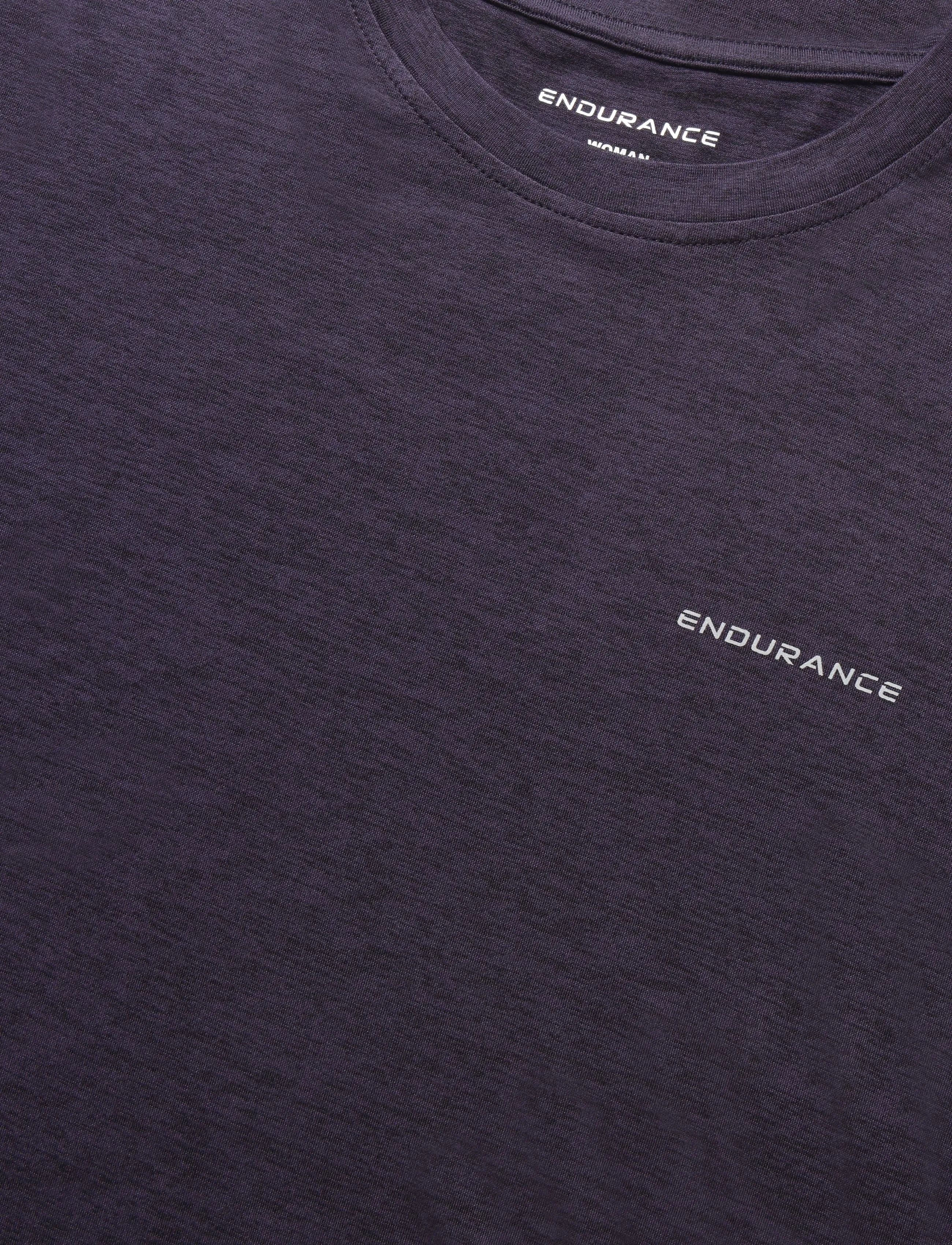 Endurance - Alvaly W Melange S/S Tee - t-shirts - nightshade - 2